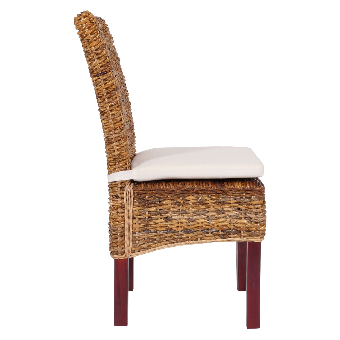 Set van 2 eetkamerstoelen rieten stoel M69 stoel BALI banaan rieten ~ licht, met kussen