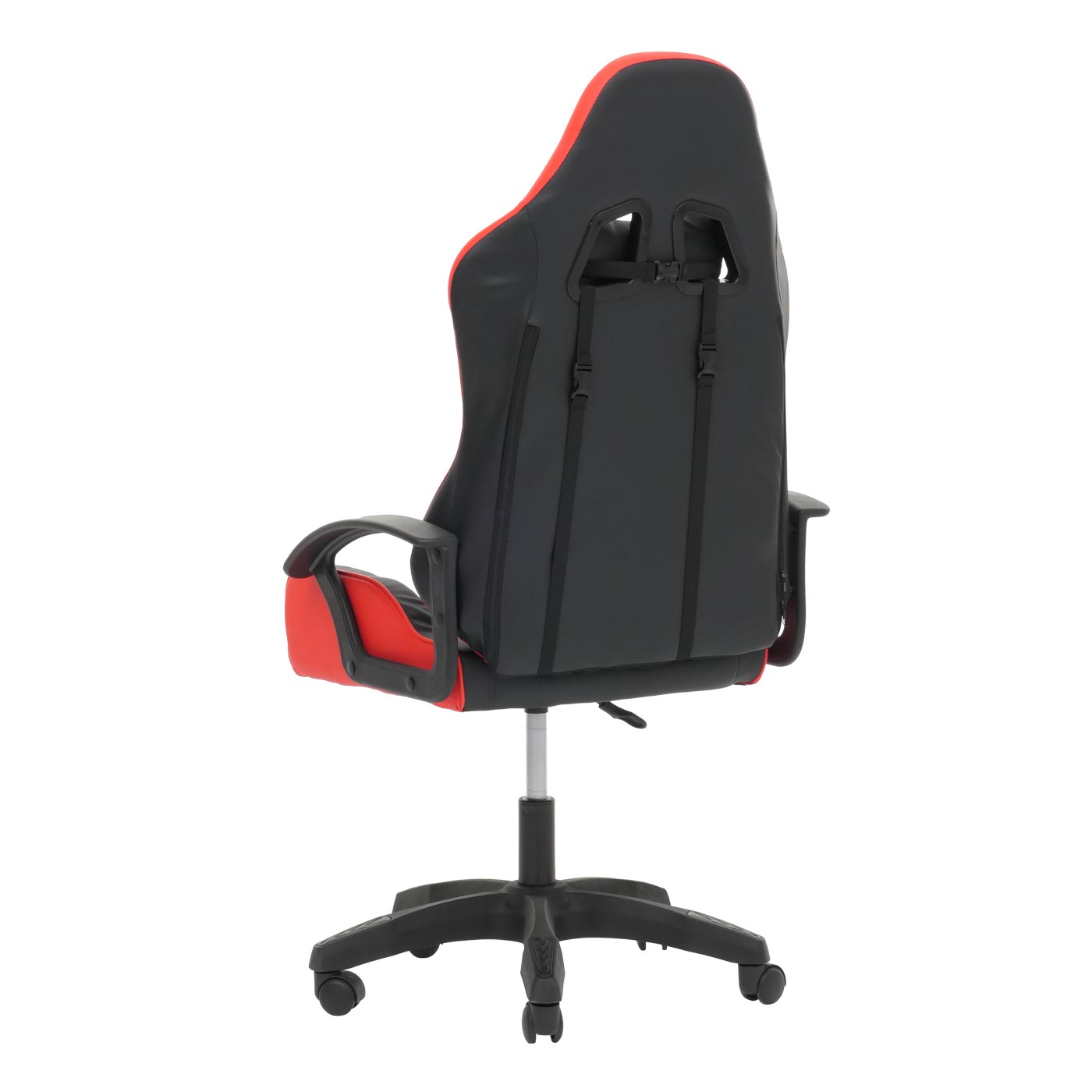Bureaustoel MCW-N63, bureaustoel gamestoel directiestoel bureaustoel, 180kg belastbaar, kunstleer zwart/rood
