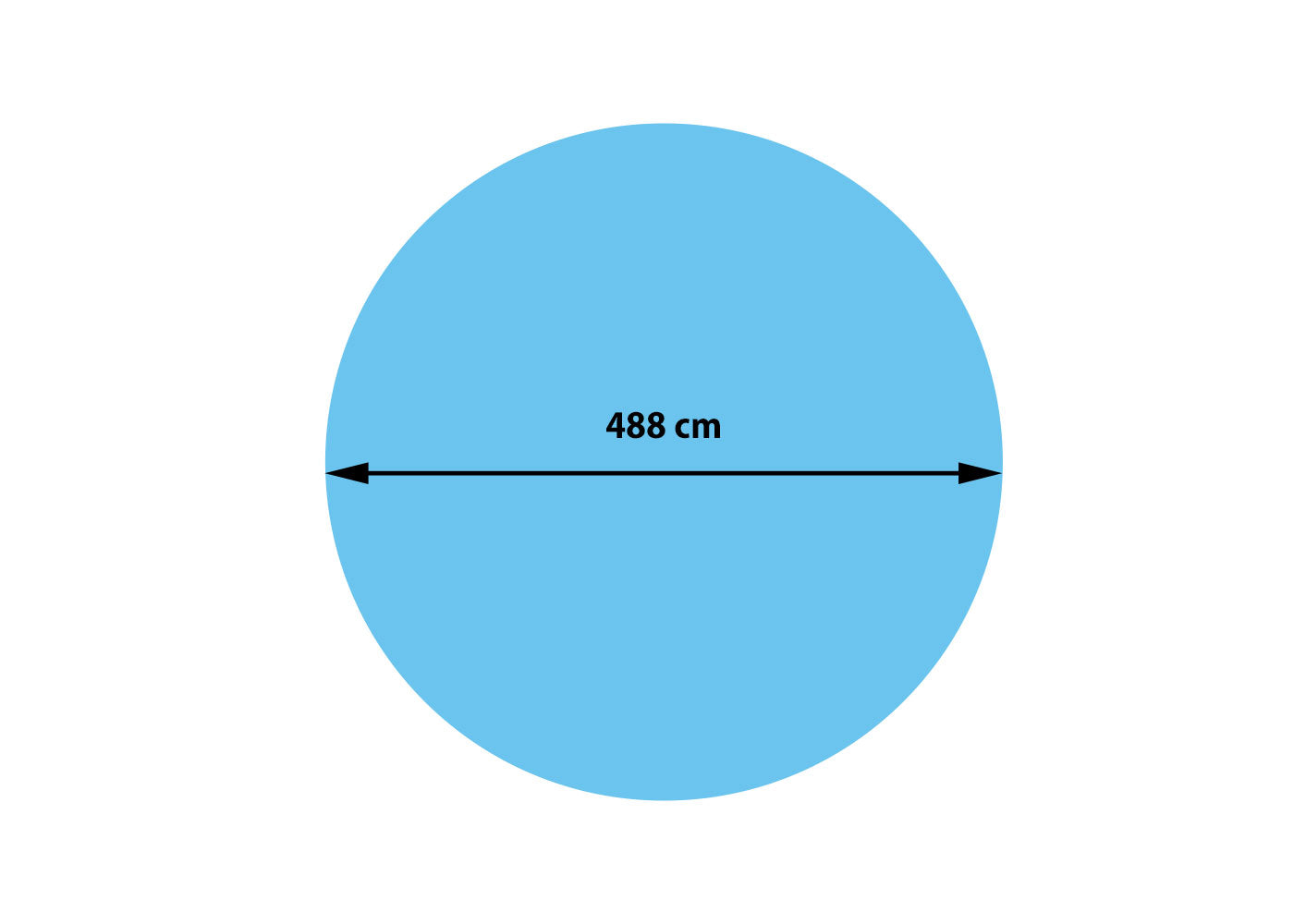 Zwembadafdekking Warmtezeil Afdekzeil Zonnezeil Zonnezeil, dikte: 400 µm ~ rond 4,88m blauw