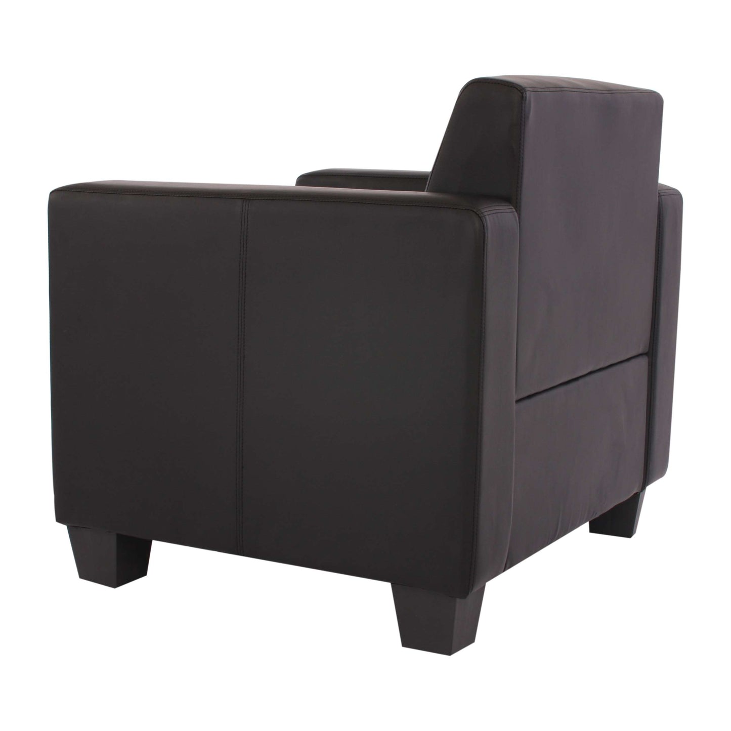 Modulaire loungestoel Lyon, kunstleer ~ zwart