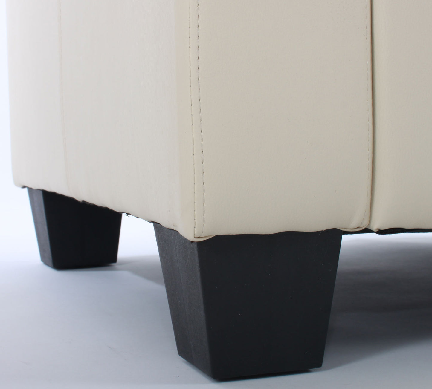 Modulaire 2-zits bank Lyon loungebank kunstleer 136cm ~ crème