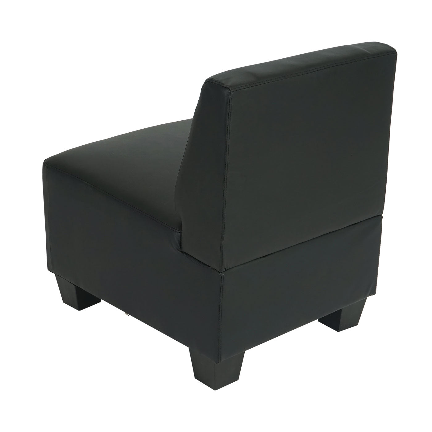 Modulaire fauteuil zonder armleuningen, middengedeelte Lyon, kunstleer ~ zwart