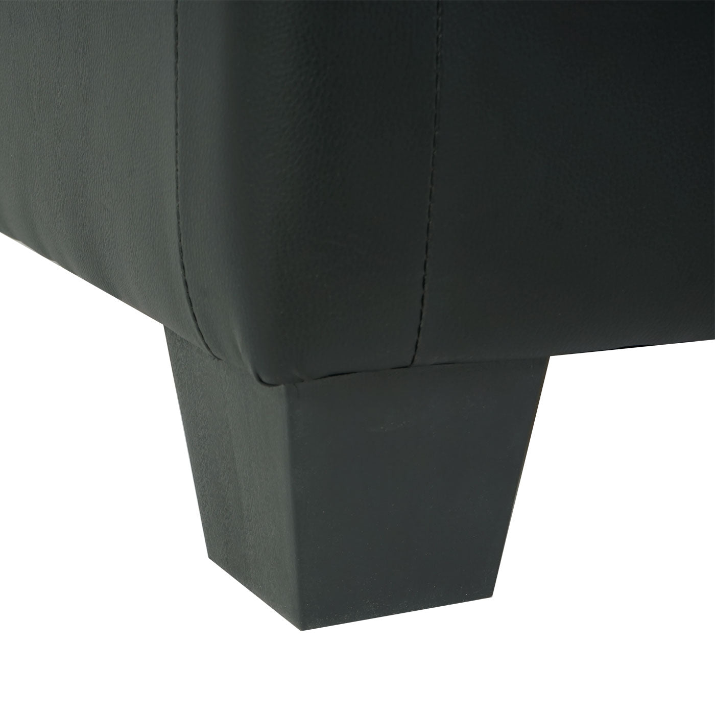 Modulaire fauteuil zonder armleuningen, middengedeelte Lyon, kunstleer ~ zwart