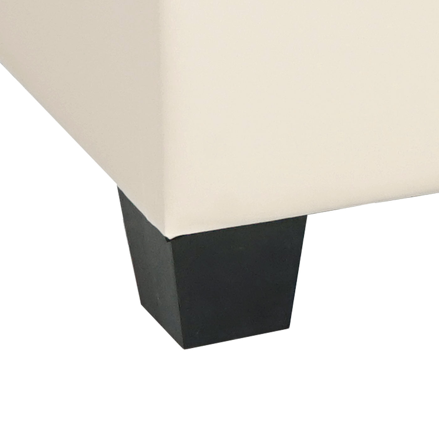 Modulaire fauteuil zonder armleuningen, middendeel Lyon, kunstleer ~ crème