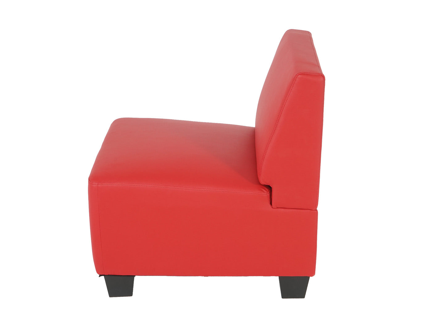 Modulaire fauteuil zonder armleuningen, middendeel Lyon, kunstleer ~ rood