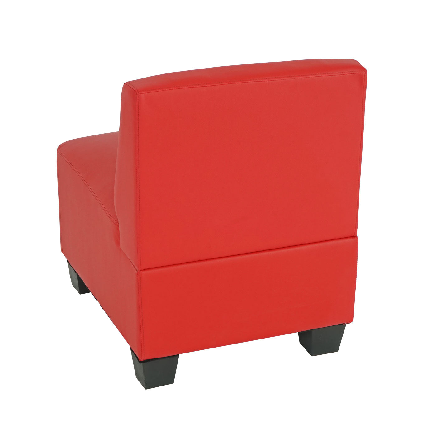 Modulaire fauteuil zonder armleuningen, middendeel Lyon, kunstleer ~ rood