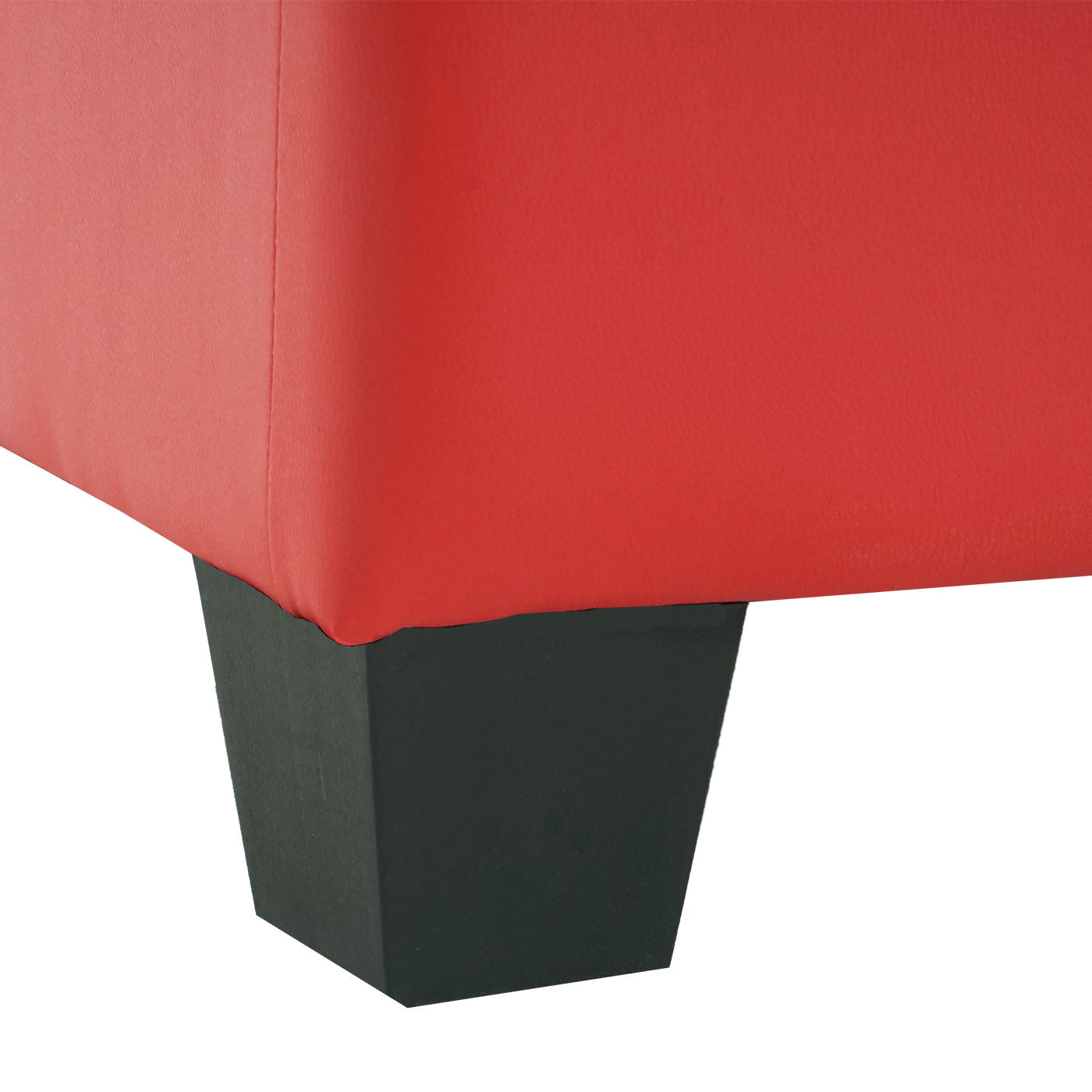 Modulaire fauteuil zonder armleuningen, middendeel Lyon, kunstleer ~ rood