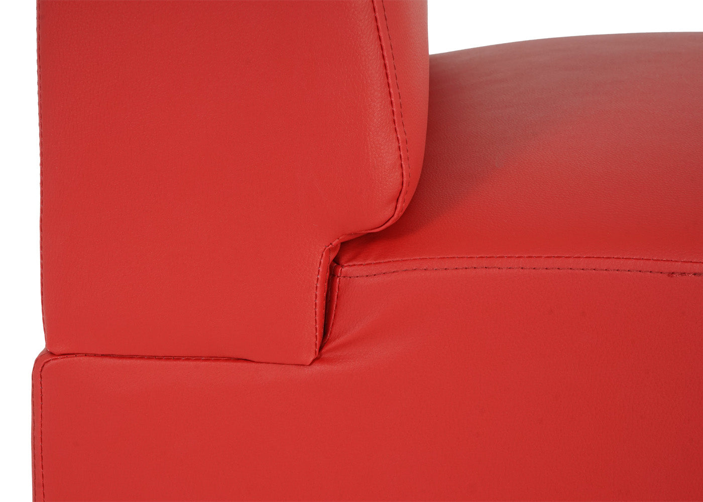 Modulaire fauteuil zonder armleuningen, middendeel Lyon, kunstleer ~ rood