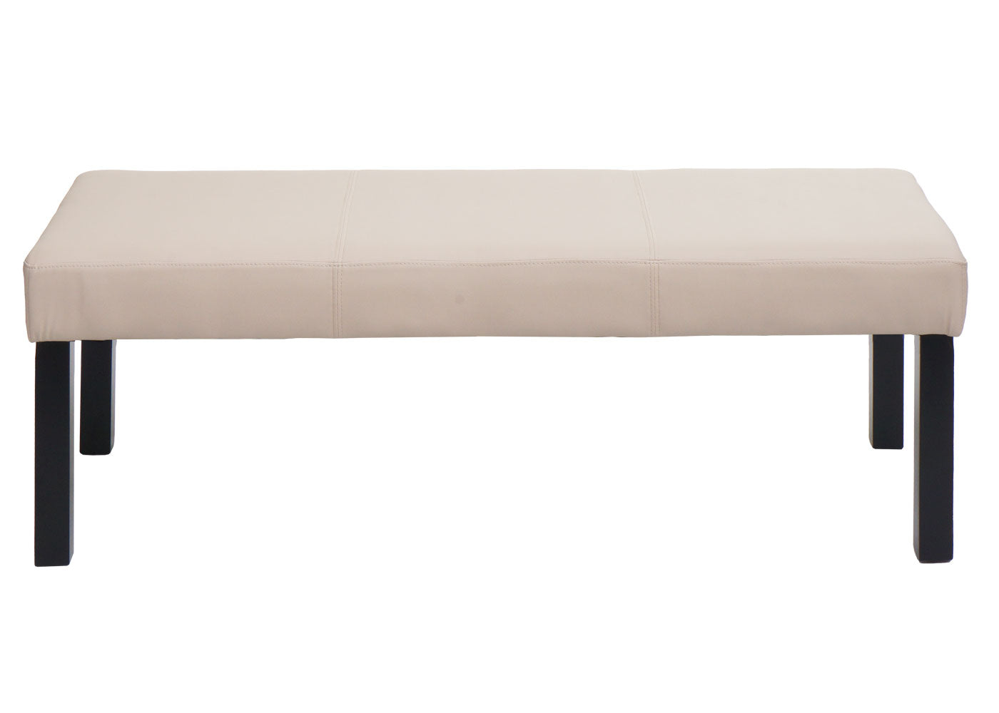 Bank Gestoffeerde bank Bank M37 kunstleer ~ 120x43x49 cm crème, donkere poten