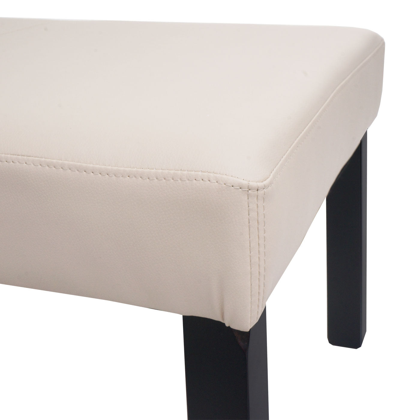 Bank Gestoffeerde bank Bank M37 kunstleer ~ 120x43x49 cm crème, donkere poten