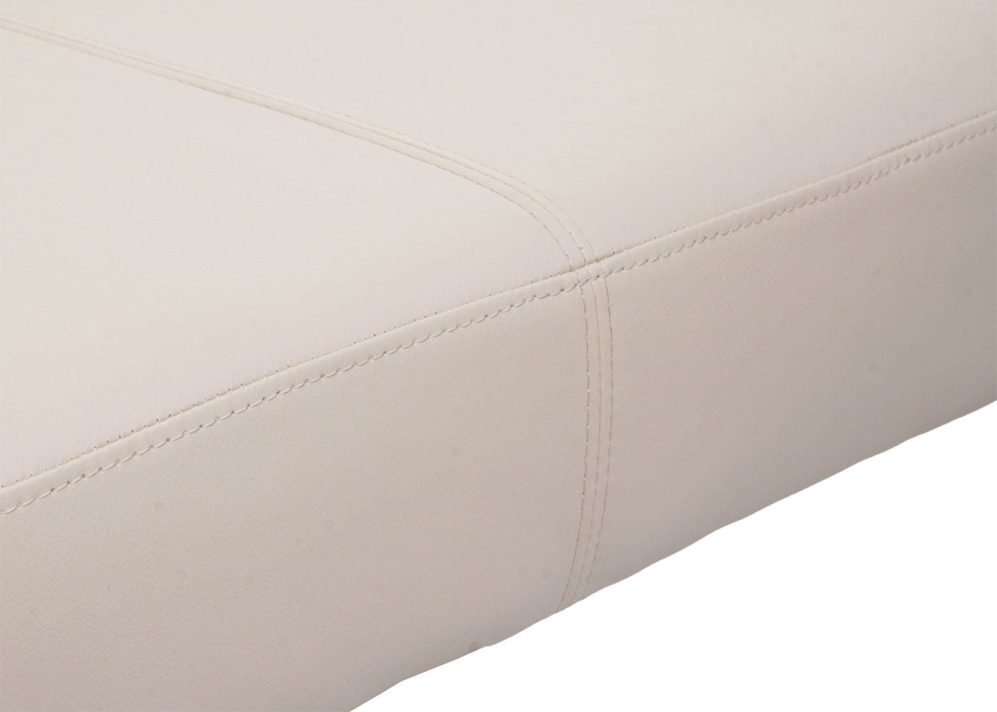 Bank Gestoffeerde bank Bank M37 kunstleer ~ 120x43x49 cm crème, donkere poten