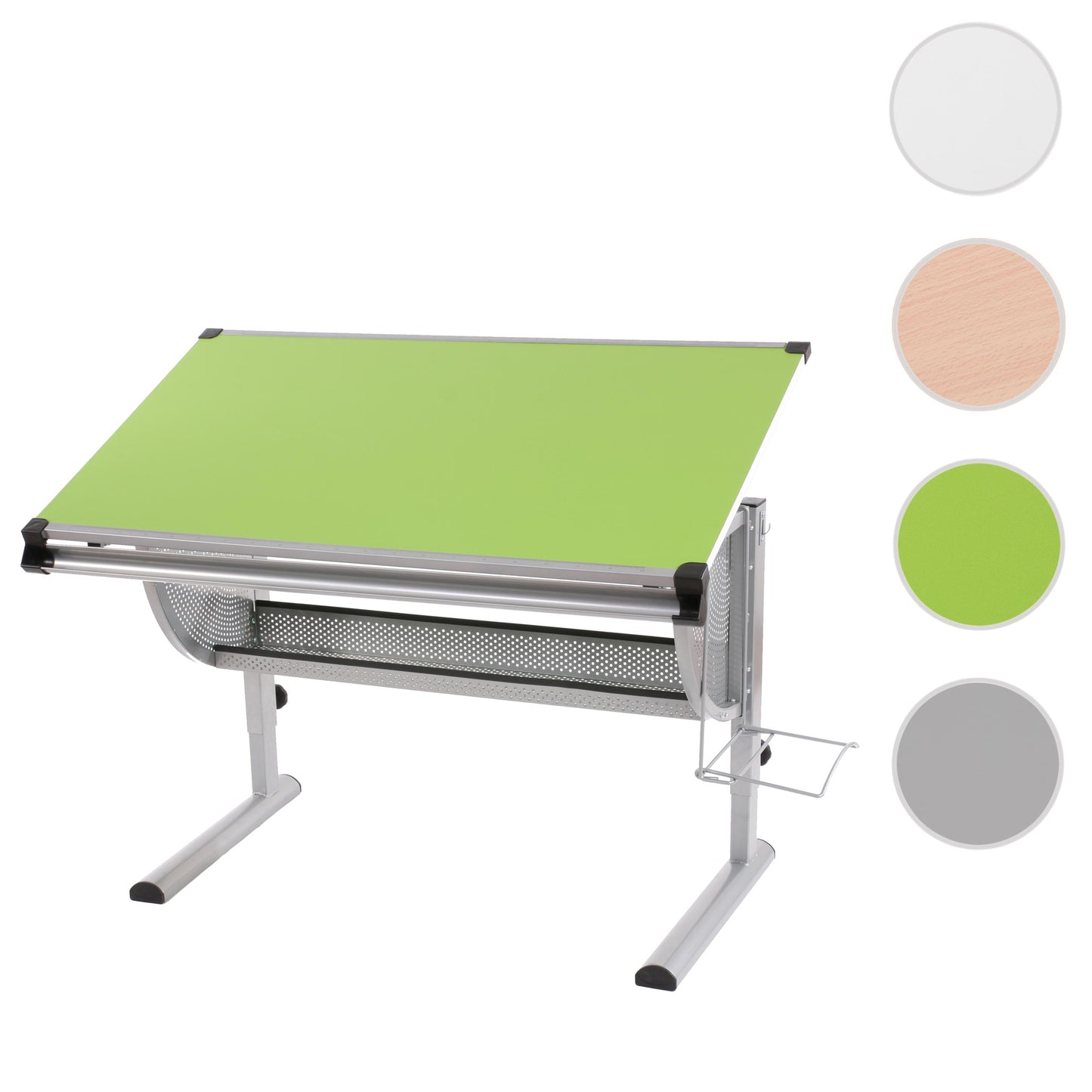 Bureau voor kinderen/jongeren Bureau voor scholen Bureau voor kantoren Oxford, in hoogte verstelbaar, kantelbaar ~ groen
