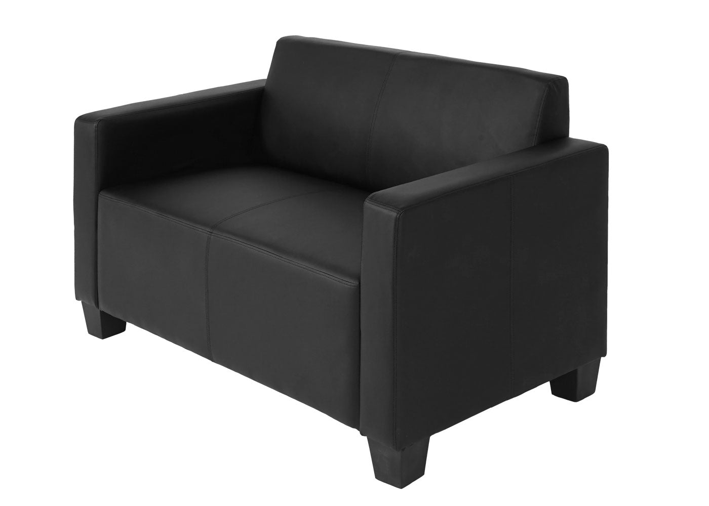 2-zits bank Lyon loungebank kunstleer ~ zwart