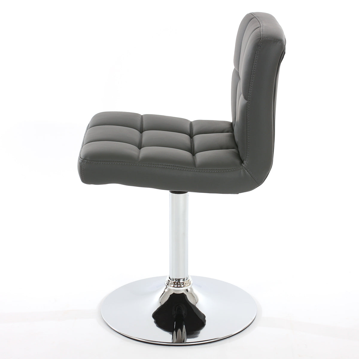 Set van 6 eetkamerstoelen Bureaustoel Stoel Kavala kunstleer chroom ~ grijs