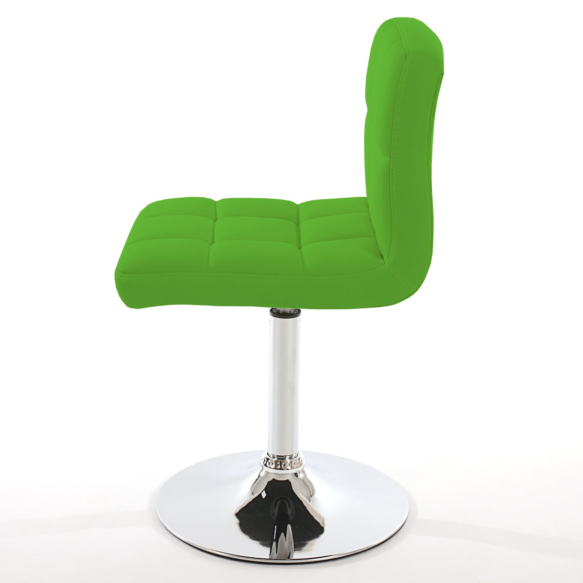 Set van 2 eetkamerstoelen Bureaustoel Stoel Kavala kunstleer chroom ~ groen