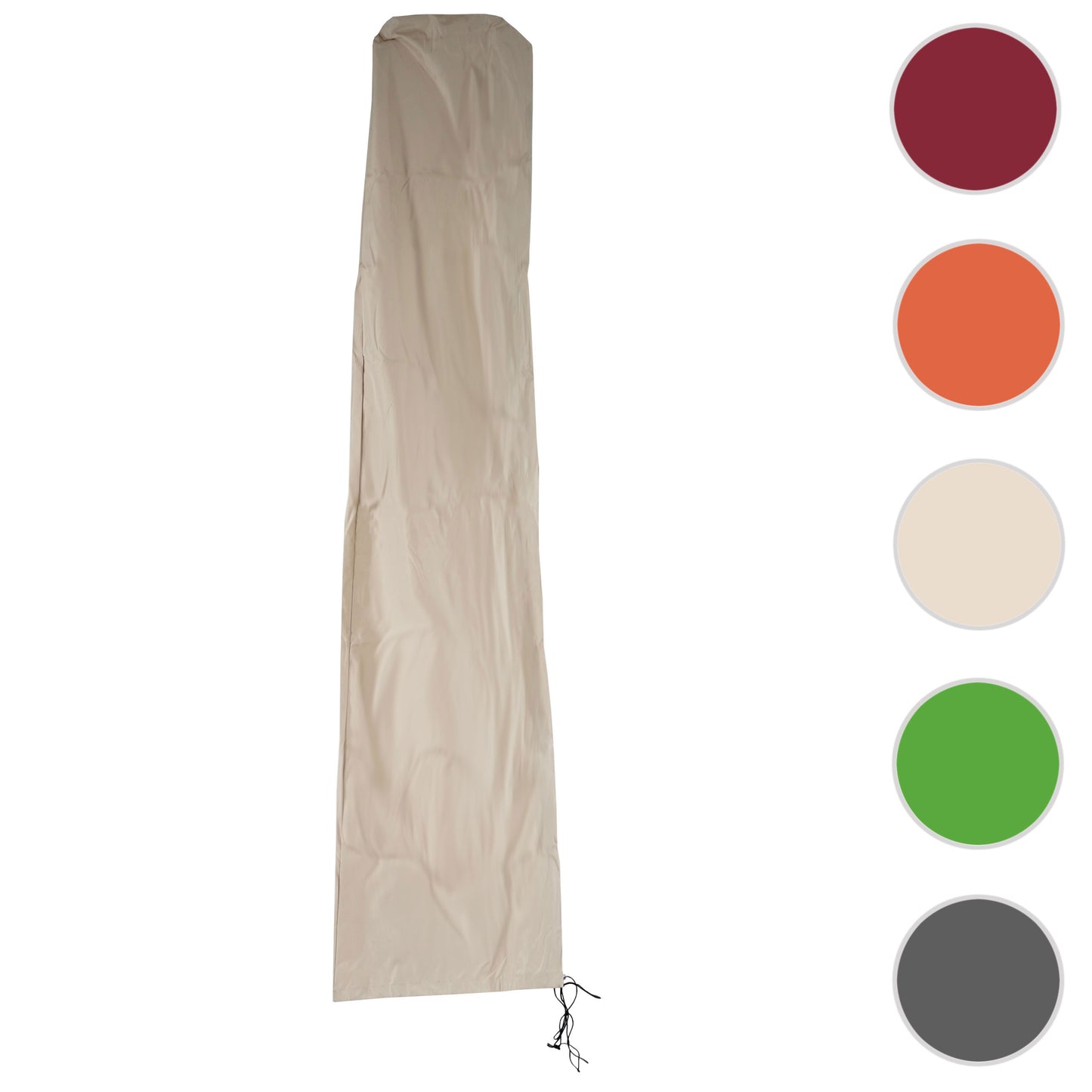 Beschermhoes MCW voor zweefparasol tot 3,5 m, hoes met rits ~ crème
