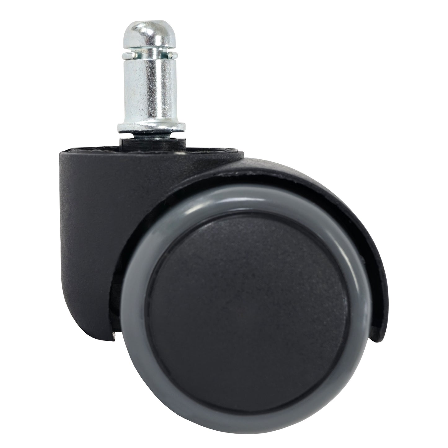 Set van 5 harde vloeren wielen MCW-H86, bureaustoel wielen, 150kg draagvermogen Ø 11mm ~ grijs