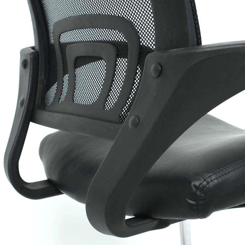 Set van 2 vergaderstoelen Ancona, bezoekersstoel, kunstleer MVG-gecertificeerd ~ groen