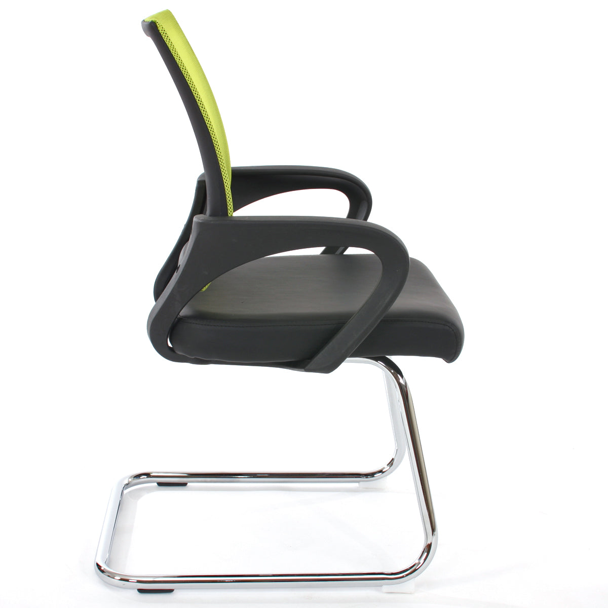 Set van 2 vergaderstoelen Ancona, bezoekersstoel, kunstleer MVG-gecertificeerd ~ groen