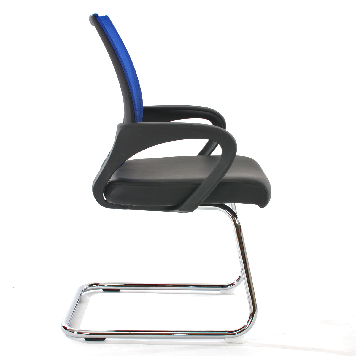 Set van 2 vergaderstoelen Ancona, bezoekersstoel, kunstleer MVG-gecertificeerd ~ blauw
