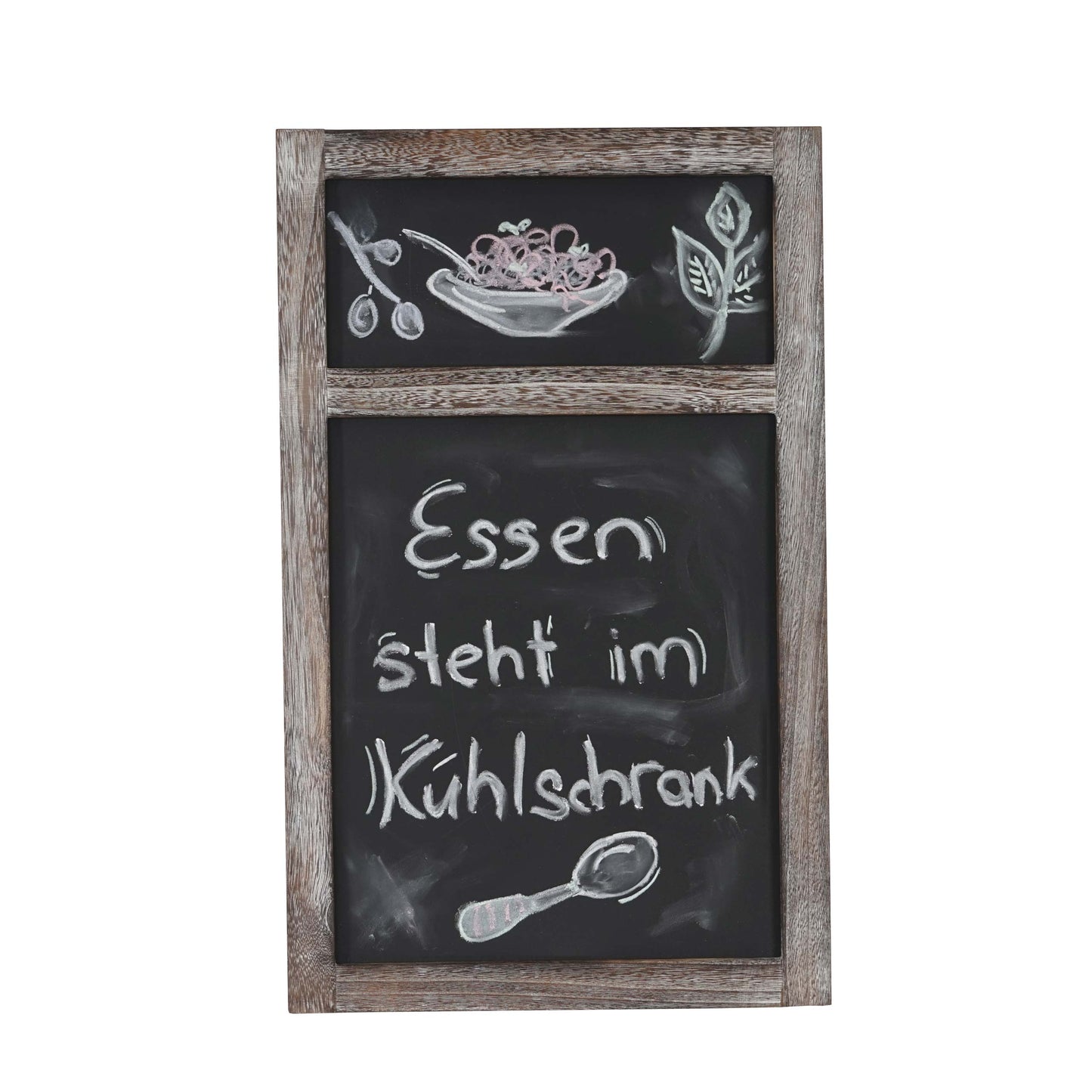 Reclamebord MCW-C51, krijtbord, 55x34x2cm, hout shabby-look vintage ~ bruin