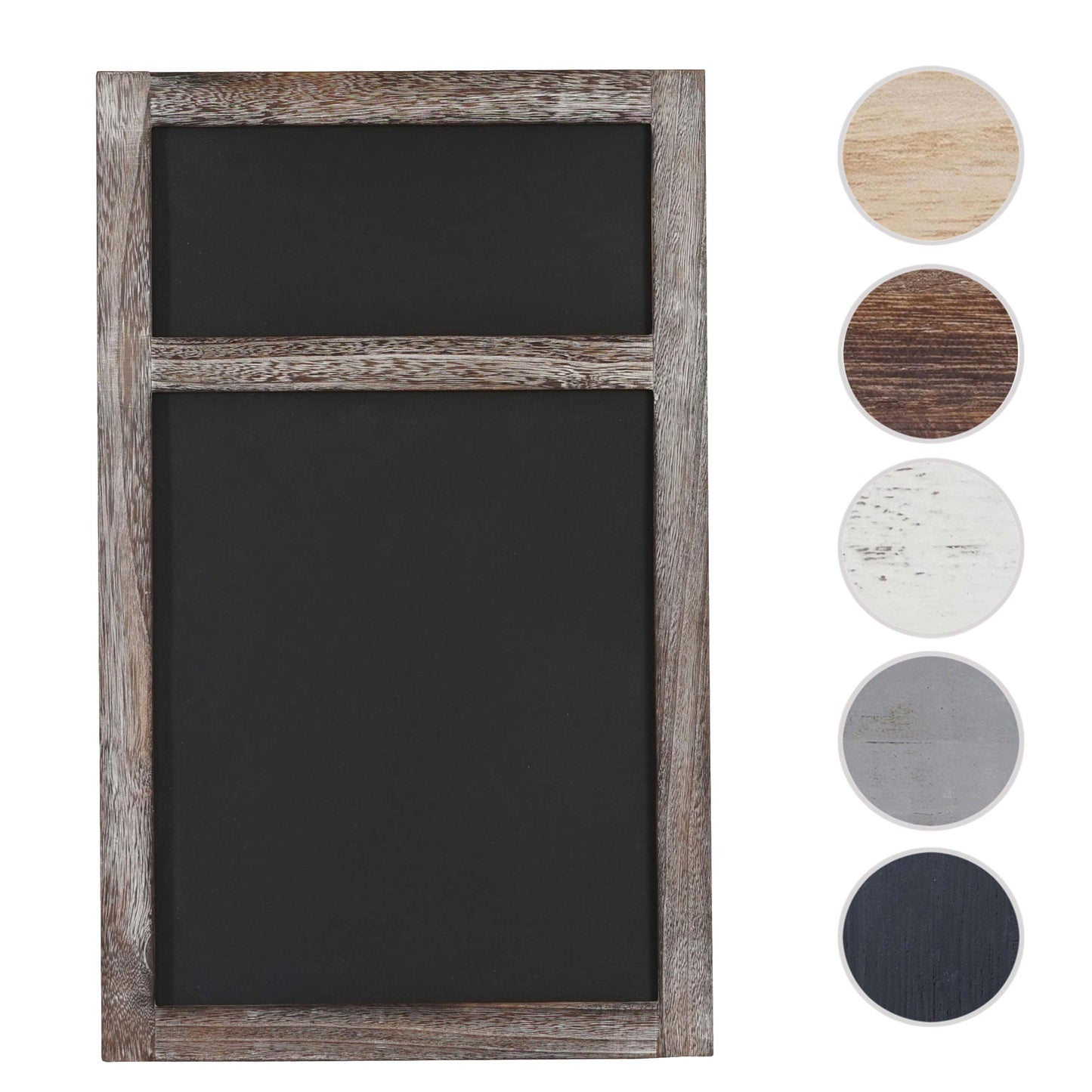 Reclamebord MCW-C51, krijtbord, 55x34x2cm, hout shabby-look vintage ~ bruin