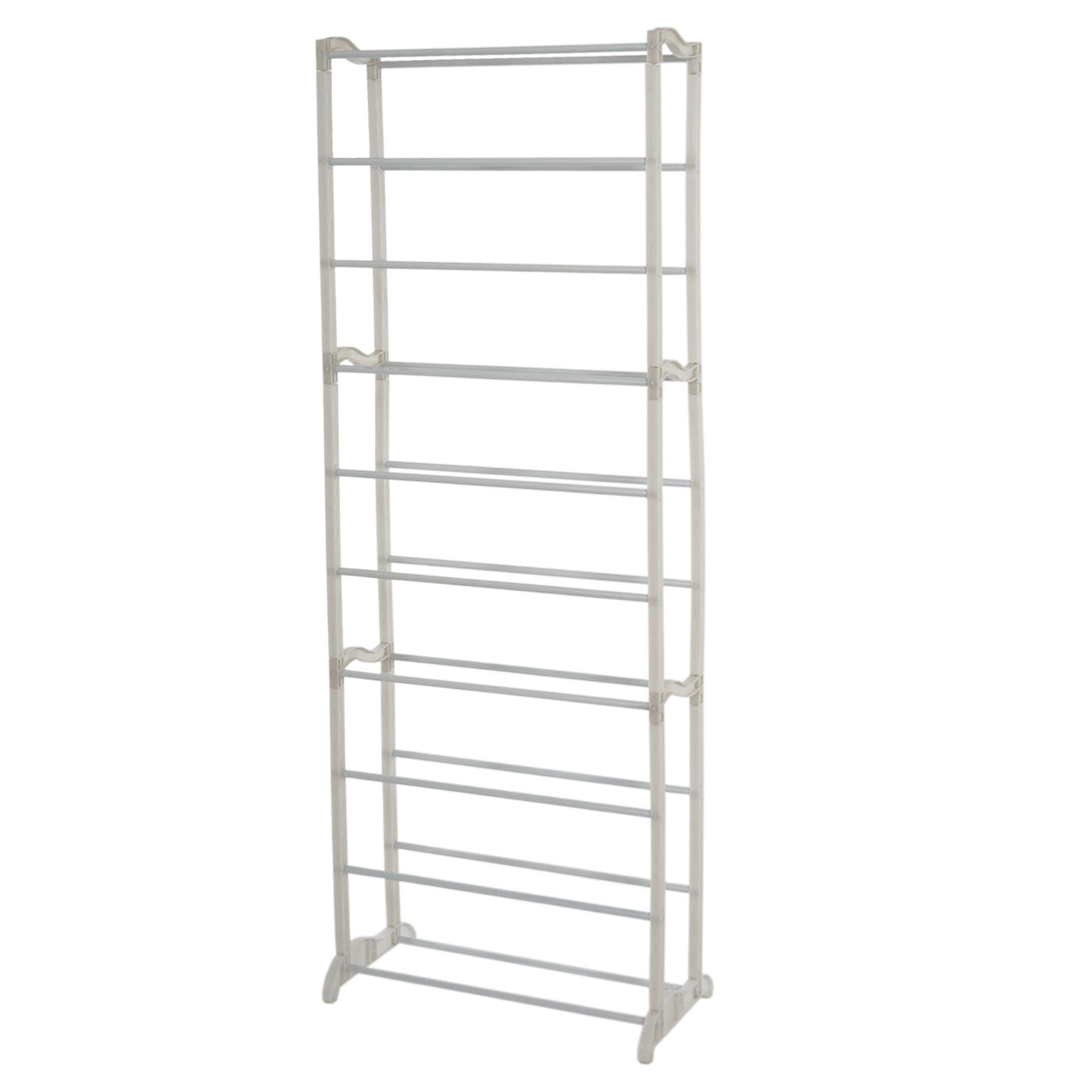 Schoenenkast Campingkast Vouwkast stof 140x52x18cm crème