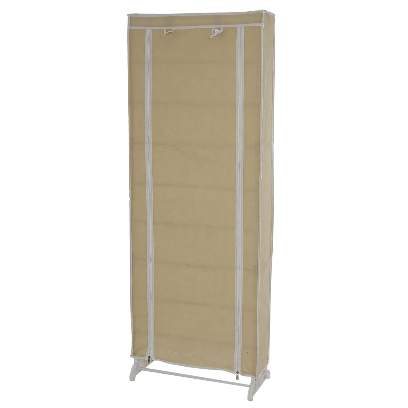 Schoenenkast Campingkast Vouwkast stof 140x52x18cm crème