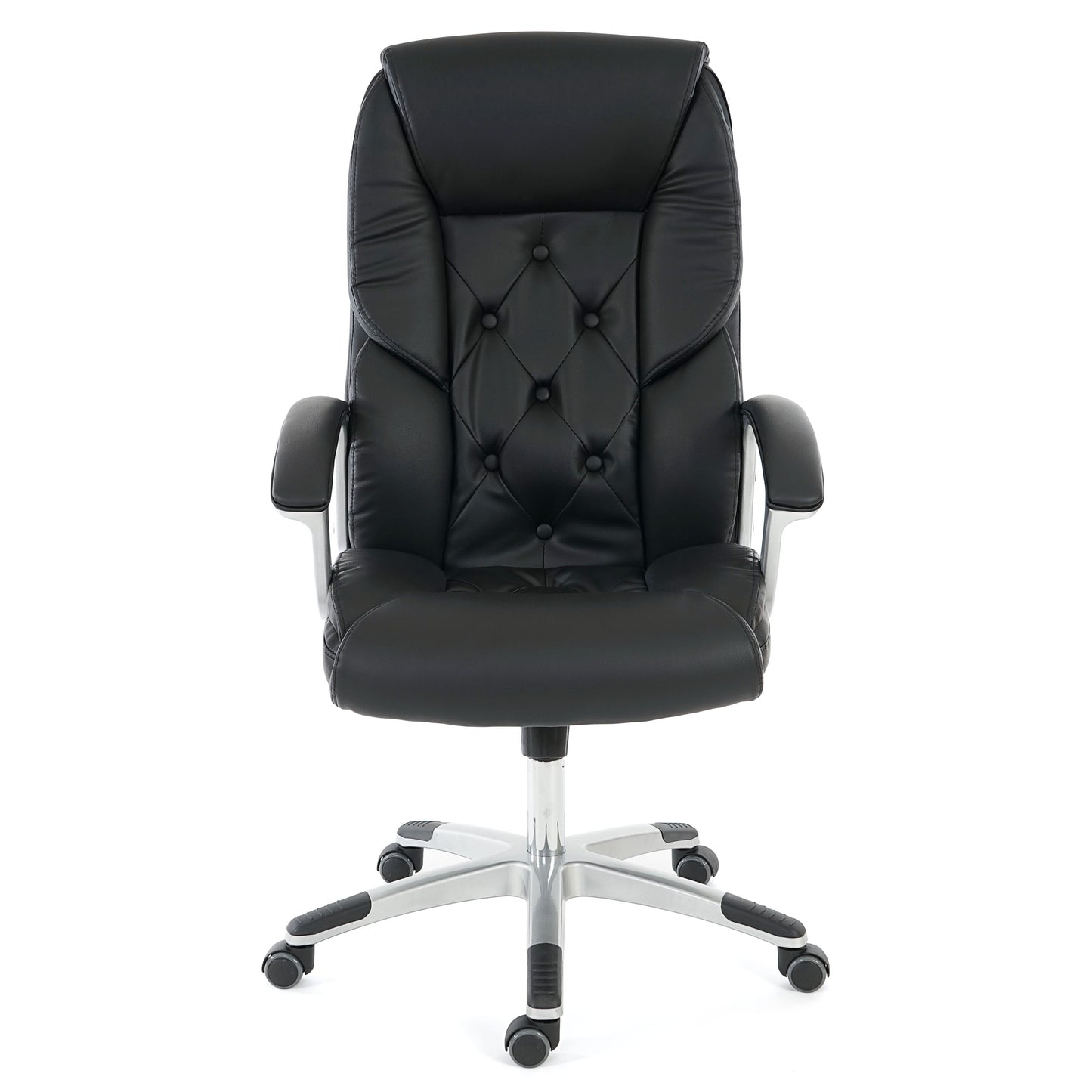 Professionele bureaustoel L42 XXL, directiedraaistoel, 150kg belastbaar kunstleder ~ zwart