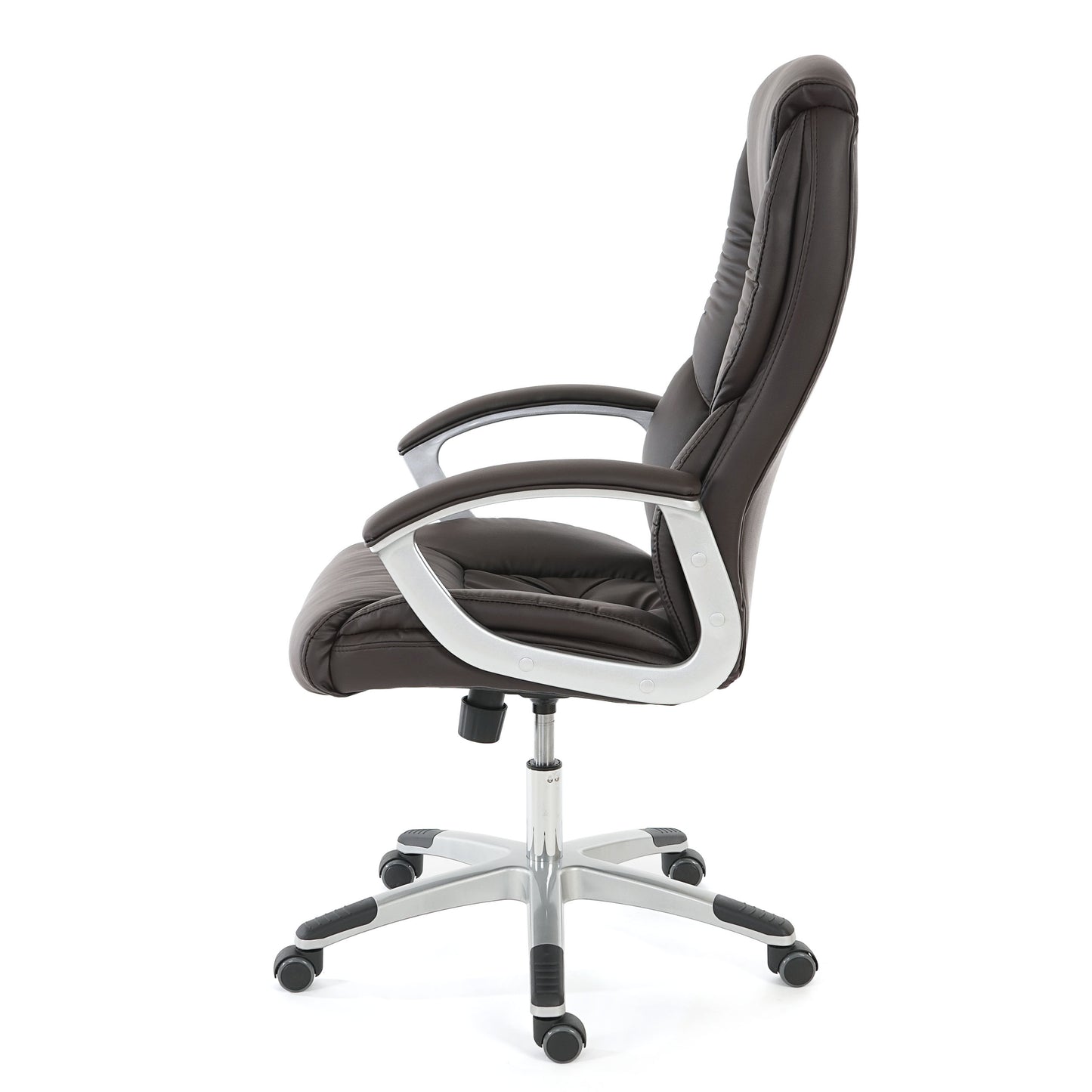Professionele bureaustoel L42 XXL, directiedraaistoel, 150kg belastbaar kunstleder ~ bruin