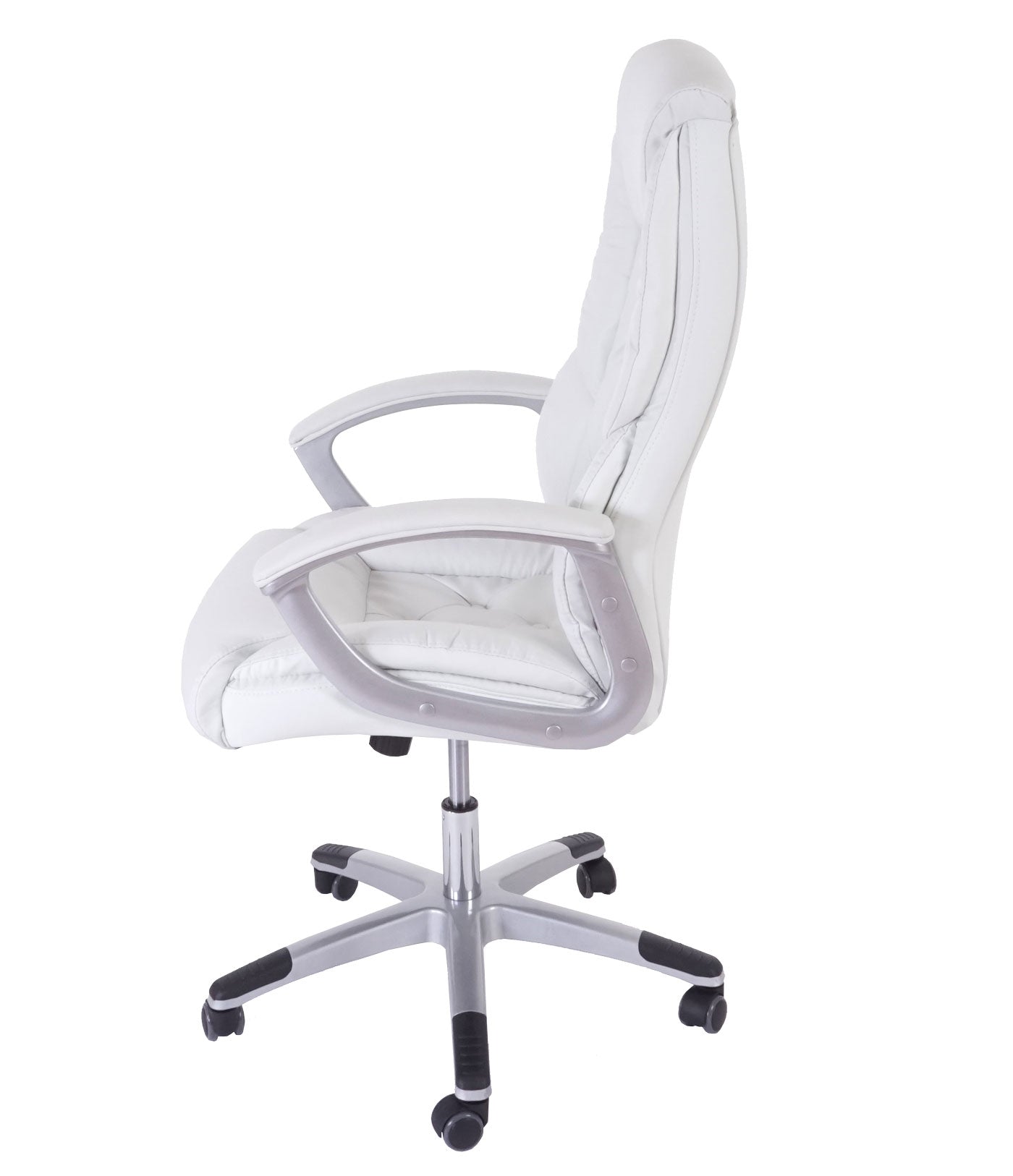 Professionele bureaustoel L42 XXL, directiedraaistoel, 150kg belastbaar kunstleder ~ wit