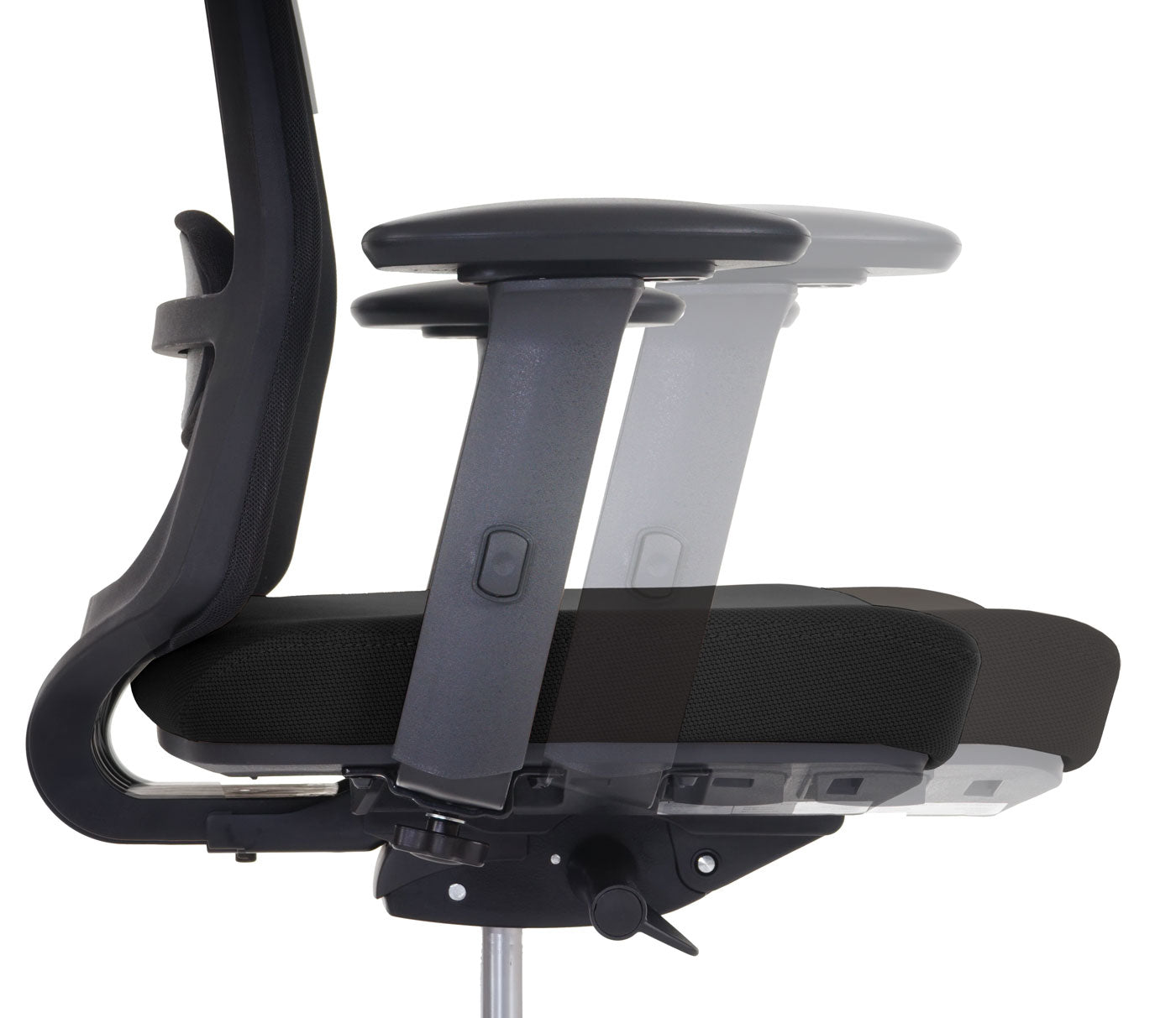 Bureaustoel MERRYFAIR Forte, bureaustoel, verschuifbare ergonomische functie ~ zwart, met hoofdsteun