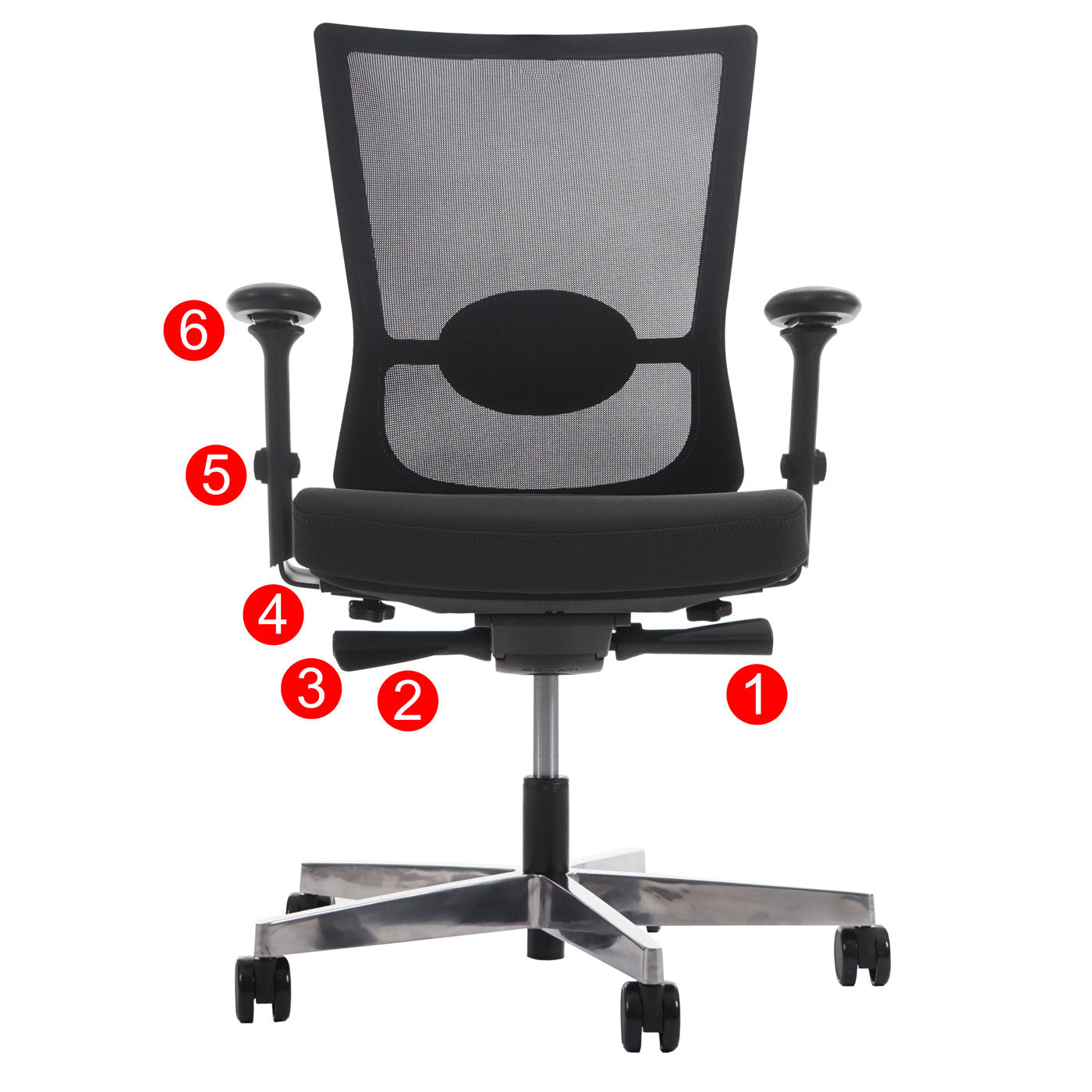 Bureaustoel MERRYFAIR Forte, bureaustoel, verschuifbare ergonomische functie ~ zwart