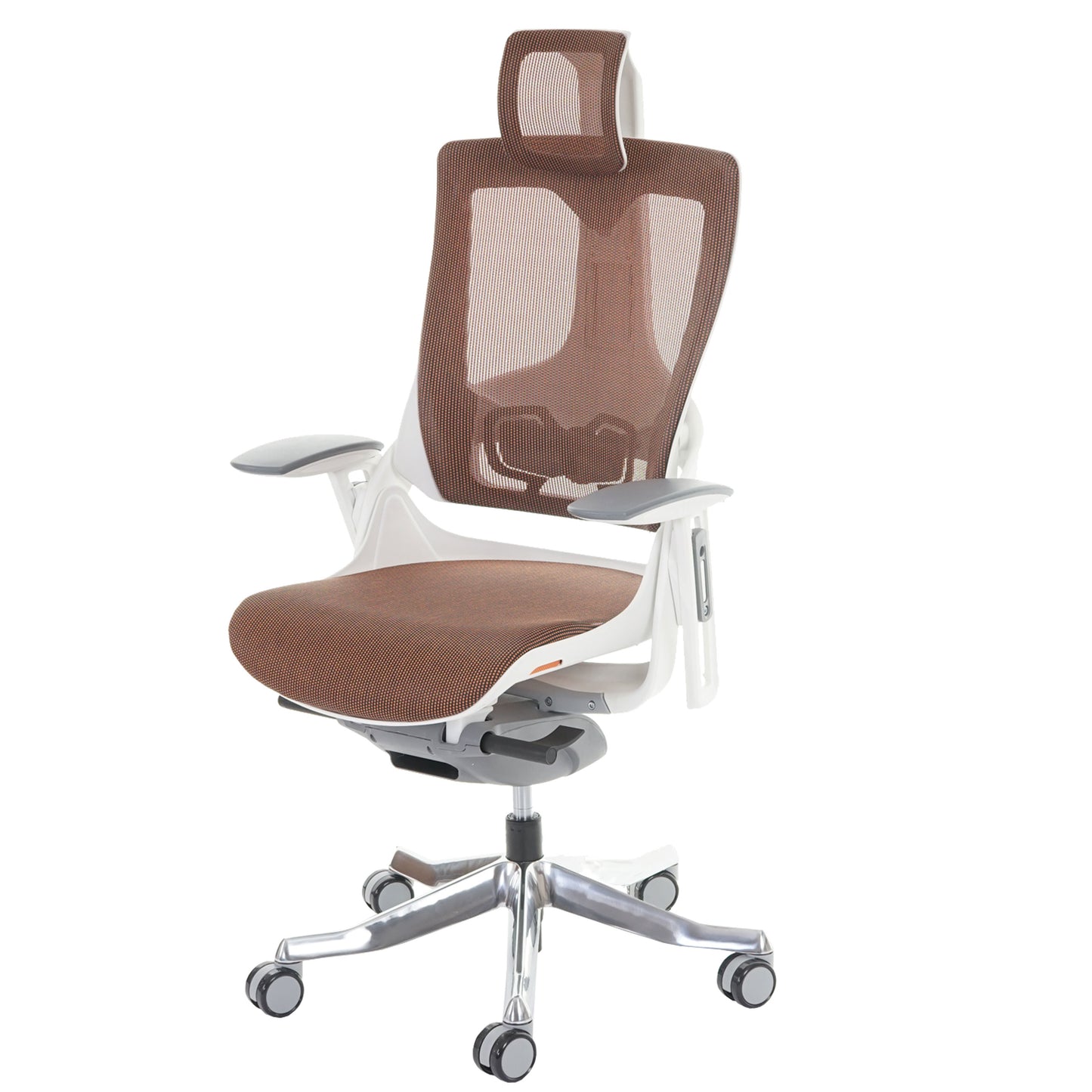 Bureaustoel MERRYFAIR Wau 2, bureaustoel draaistoel, bekleed/mesh, ergonomisch ~ mandarijn