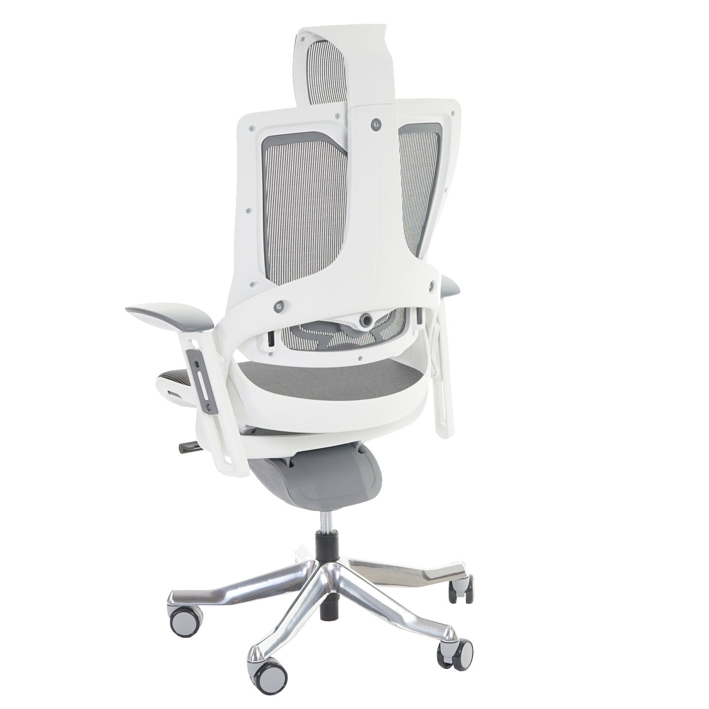 Bureaustoel MERRYFAIR Wau 2, bureaustoel draaistoel, bekleed/mesh, ergonomisch ~ zwart-grijs