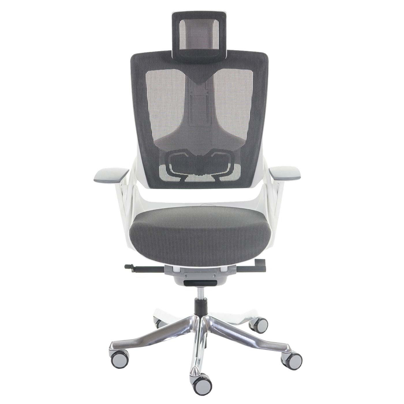 Bureaustoel MERRYFAIR Wau 2, bureaustoel draaistoel, bekleed/mesh, ergonomisch ~ zwart-grijs