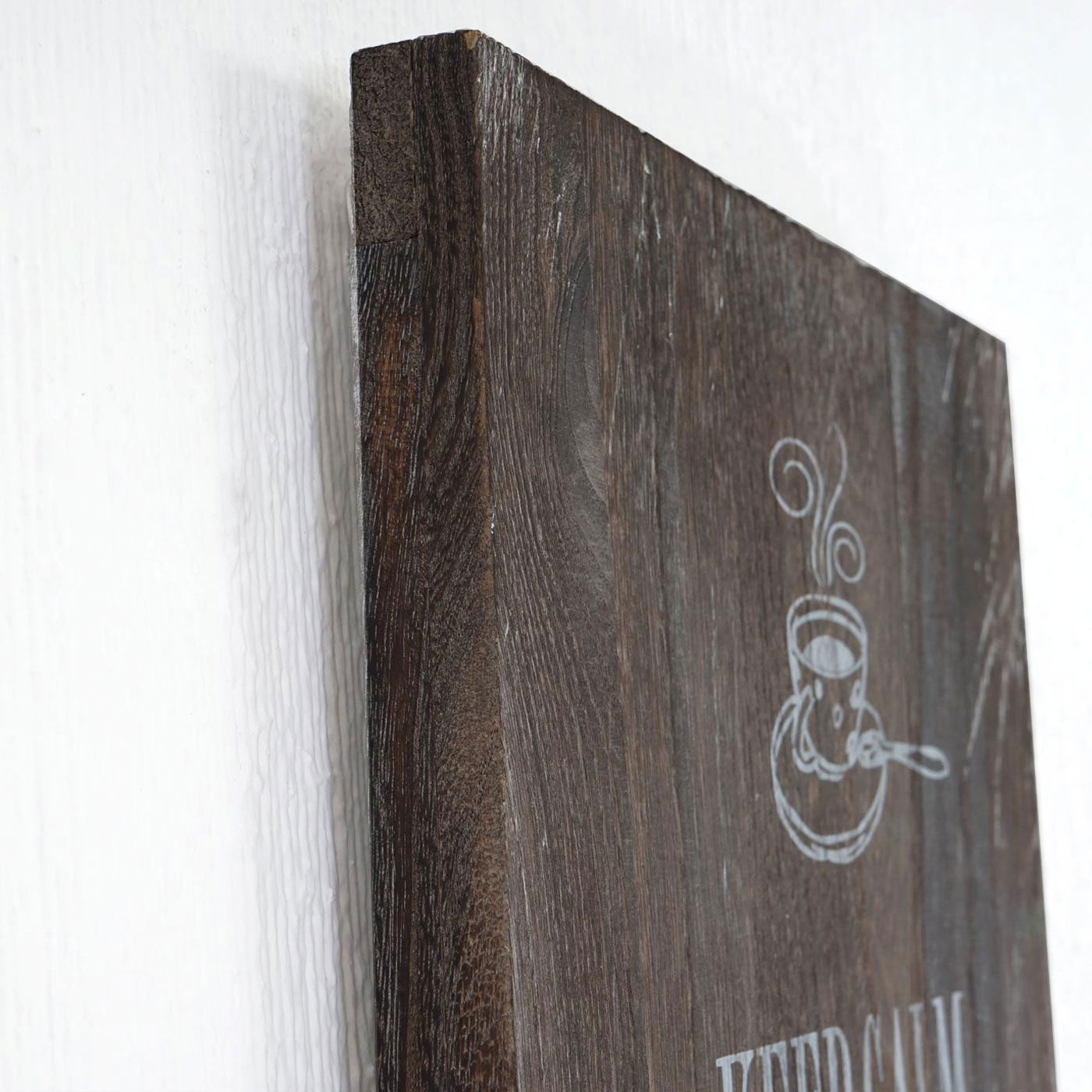 Wandbord Koffie, decoratief houten bord, shabby-look vintage 40x30cm