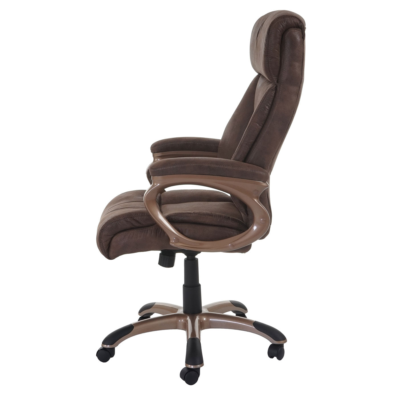 Bureaustoel Dallas, bureaustoel directiestoel, MVG-gecertificeerd ~ suède look taupe-bruin