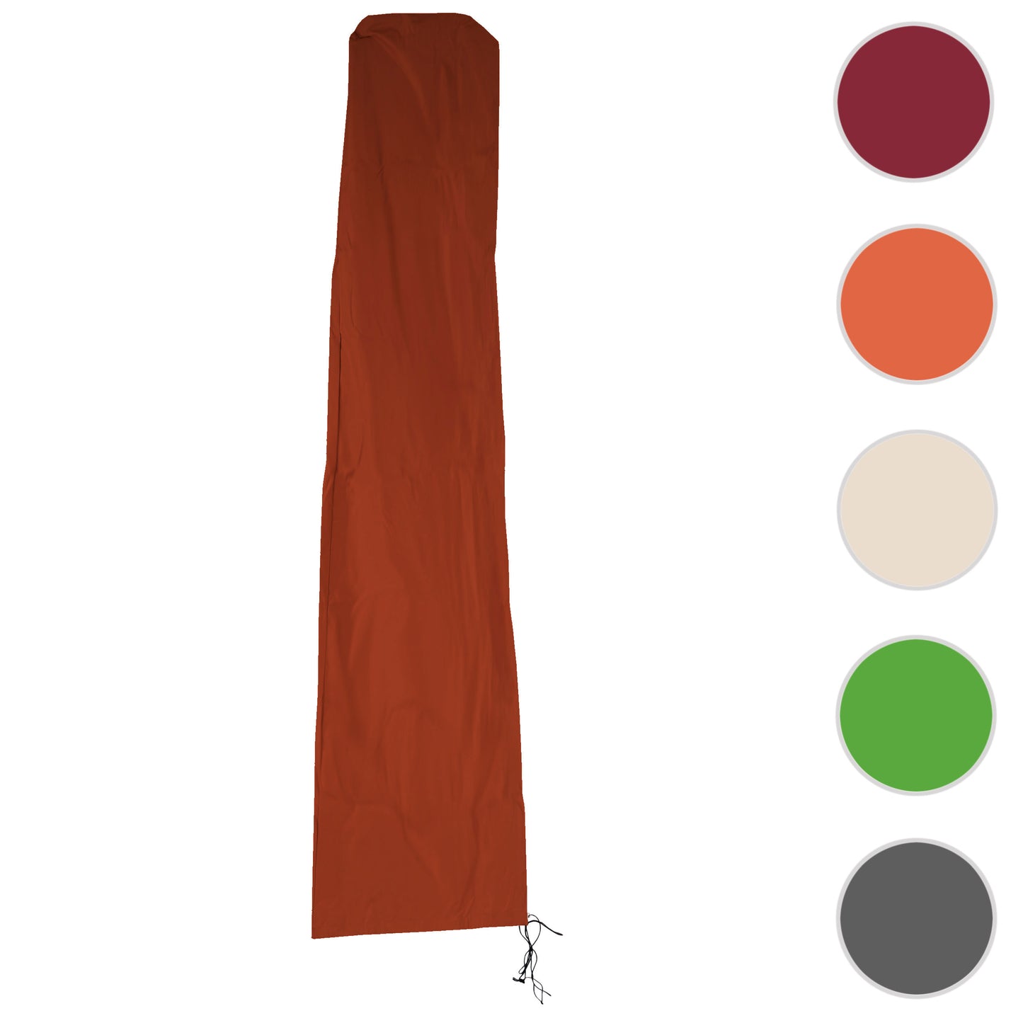 Beschermhoes MCW voor zweefparasol tot 3,5 m, hoes met rits ~ terracotta