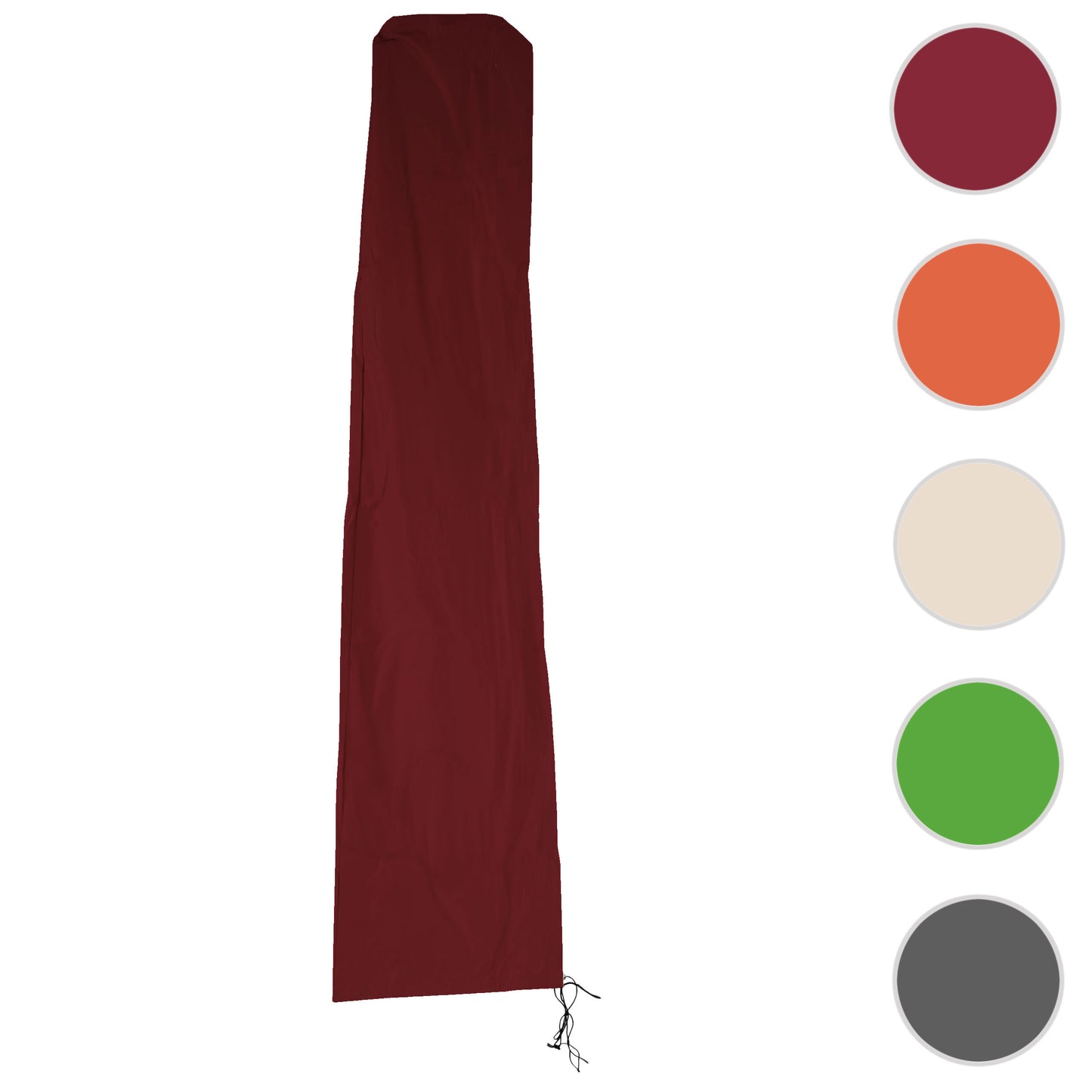 Beschermhoes MCW voor zweefparasol tot 3,5 m, hoes met rits ~ bordeaux