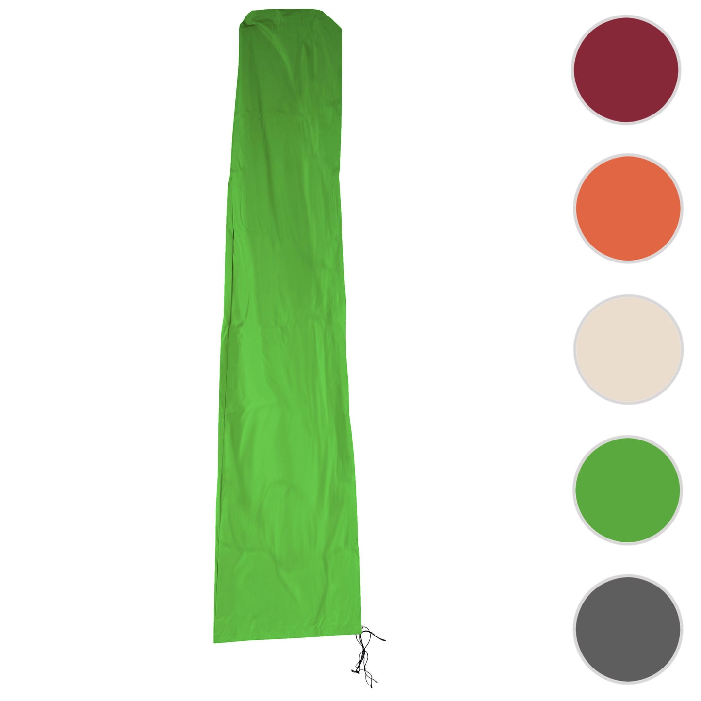 Beschermhoes MCW voor zweefparasol tot 3,5 m, hoes met rits ~ groen