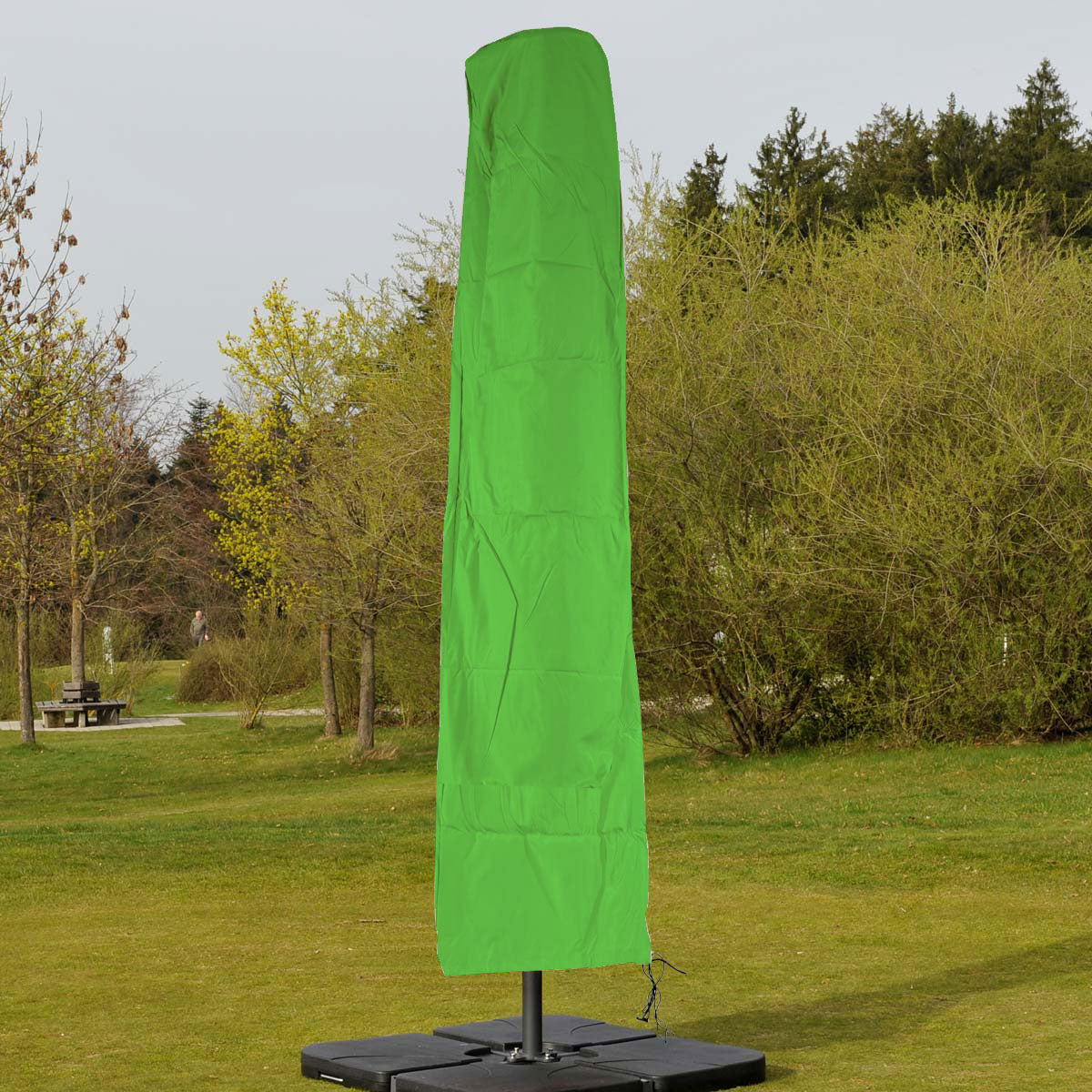 Beschermhoes MCW voor zweefparasol tot 3,5 m, hoes met rits ~ groen