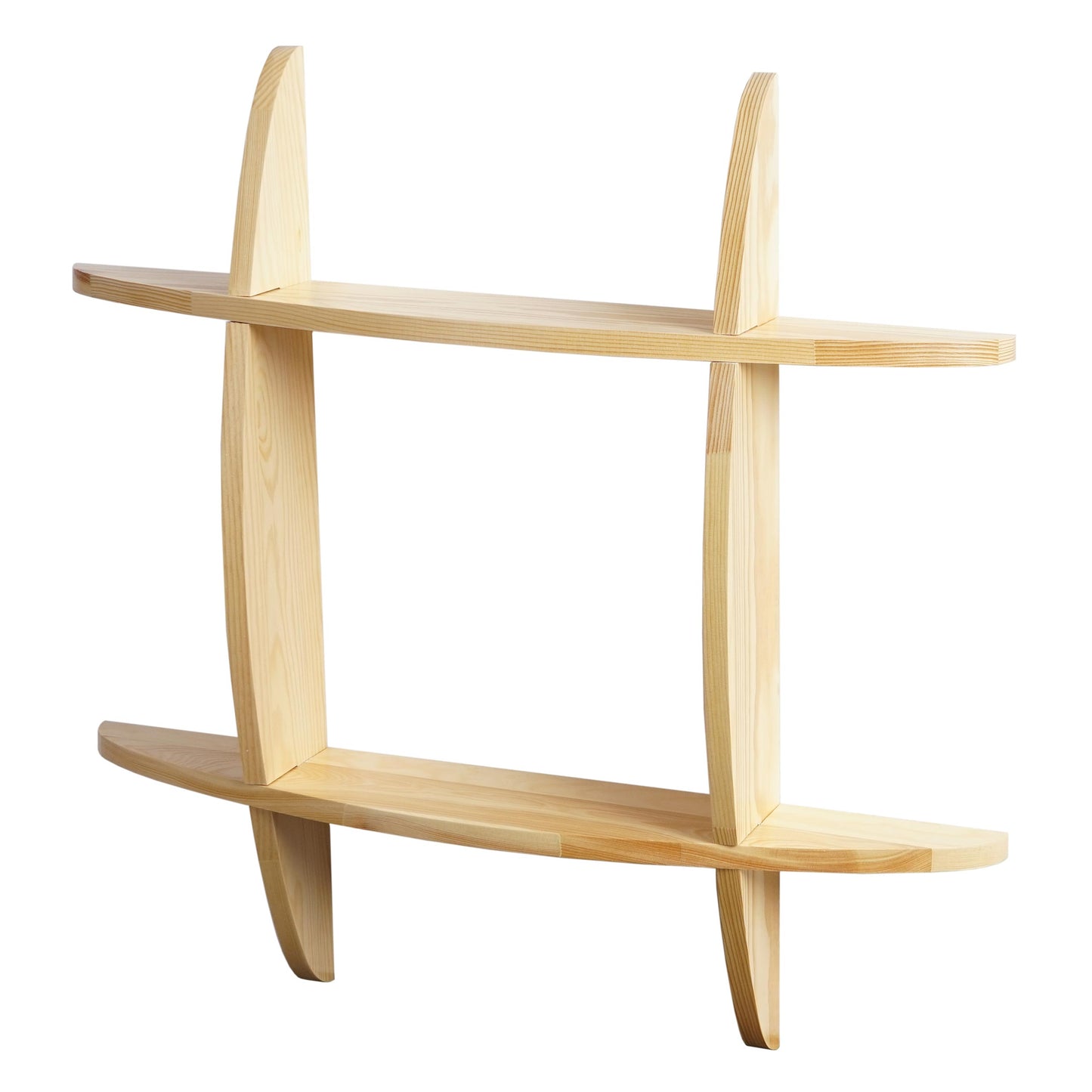 Wandplank Nantes, hangende boekenplank, 60x60x12cm ~ grenen