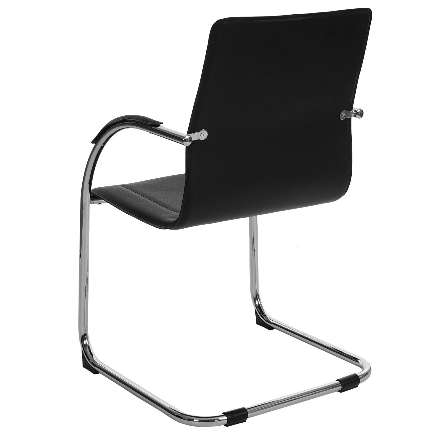 Set van 2 vergaderstoelen Samara, bezoekersstoel sledemodel ~ zwart
