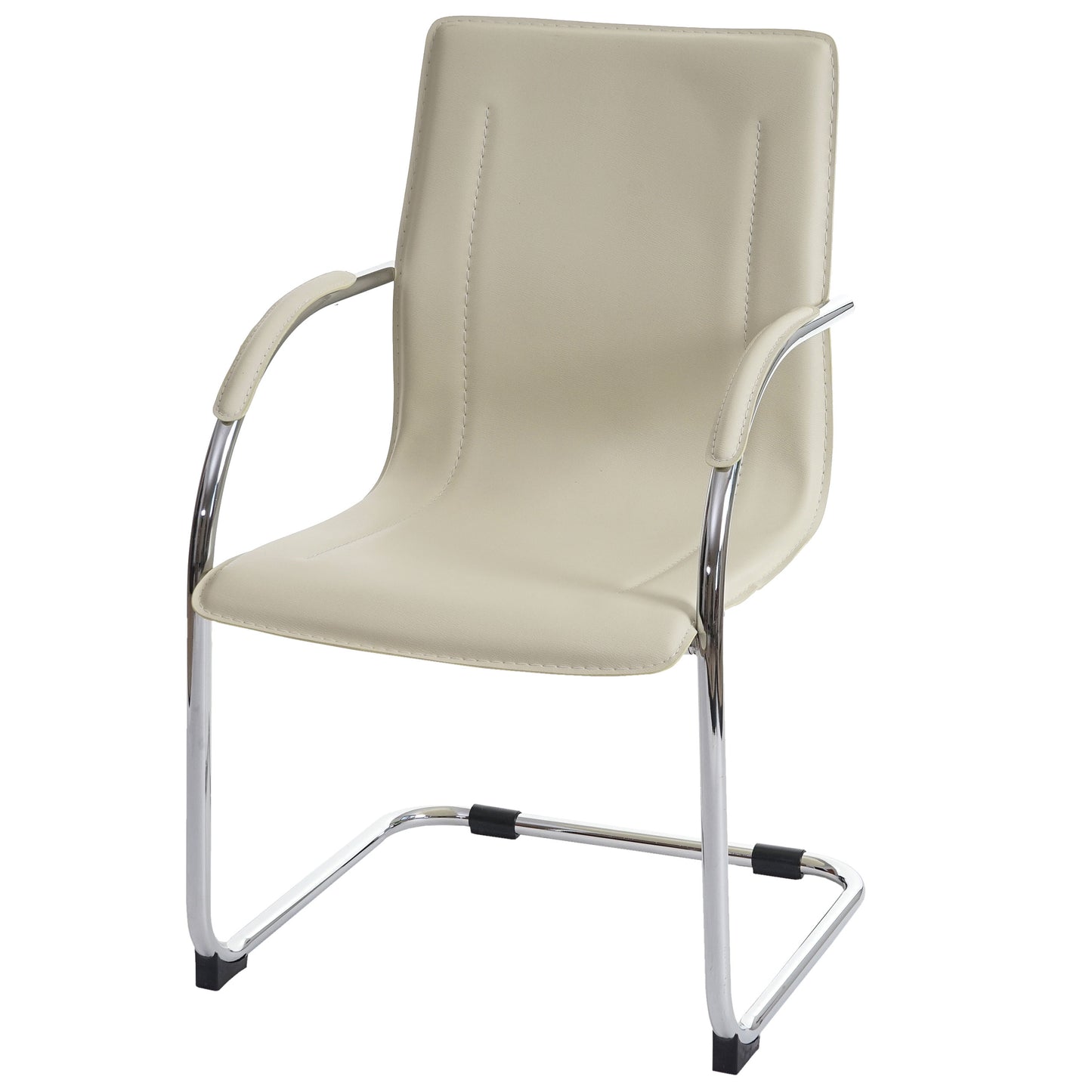 Set van 2 vergaderstoelen Samara, bezoekersstoel sledemodel ~ crème