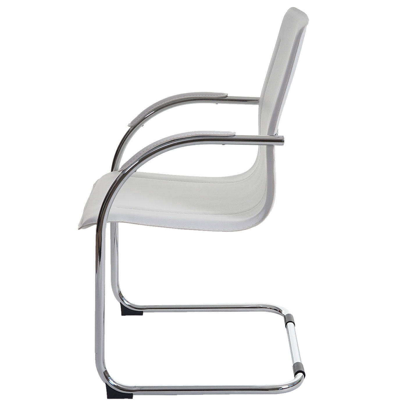 Set van 2 vergaderstoelen Samara, bezoekersstoel sledemodel ~ wit