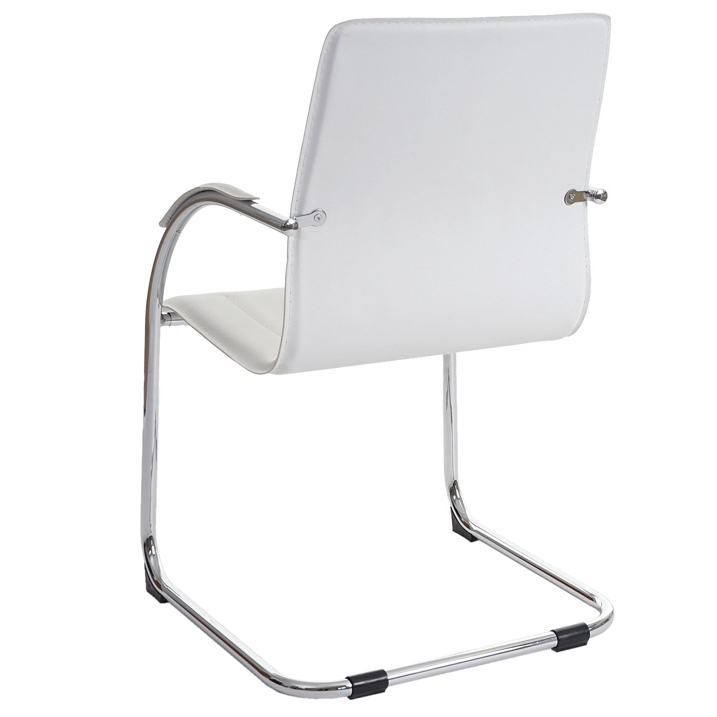 Set van 2 vergaderstoelen Samara, bezoekersstoel sledemodel ~ wit