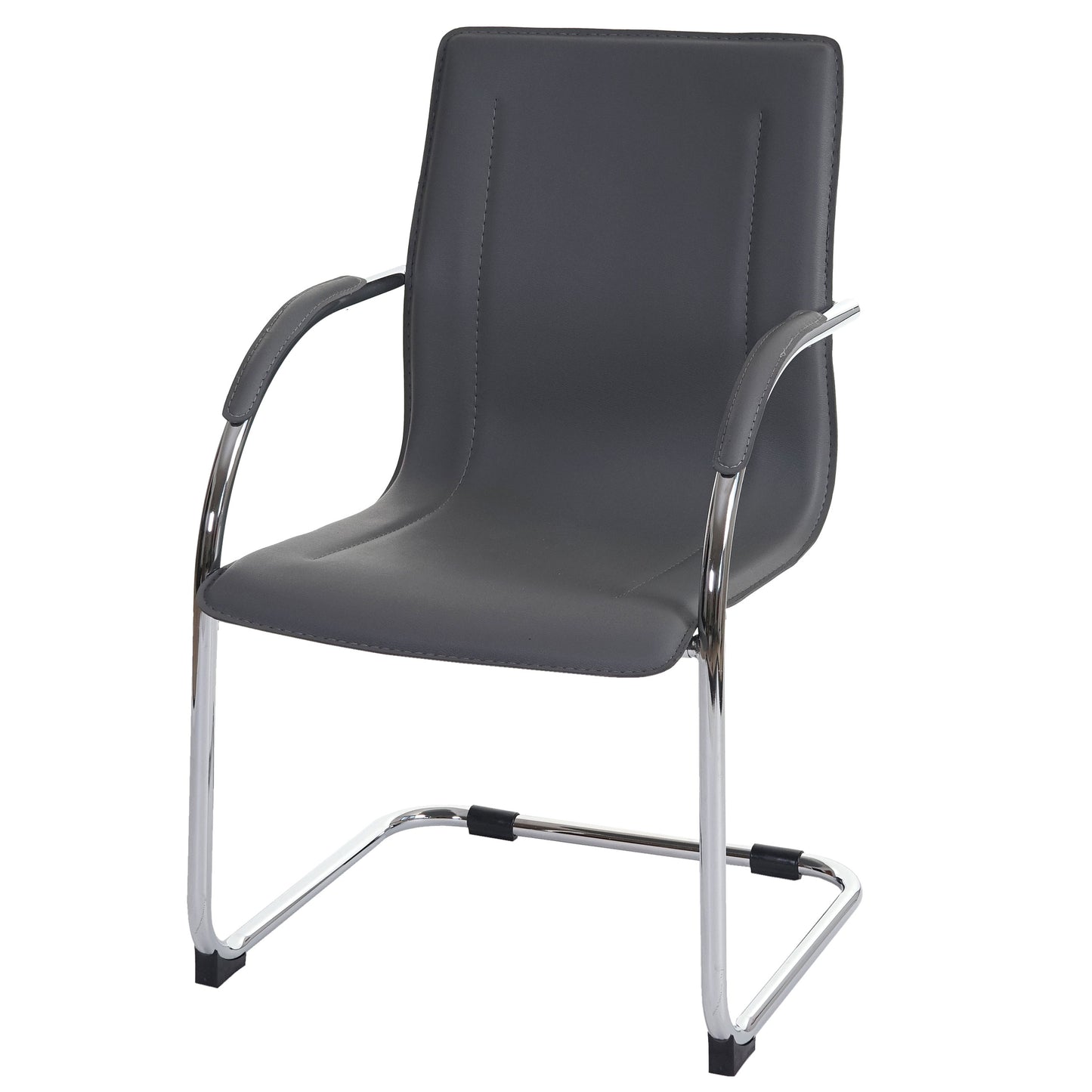Set van 2 vergaderstoelen Samara, bezoekersstoel sledemodel ~ grijs
