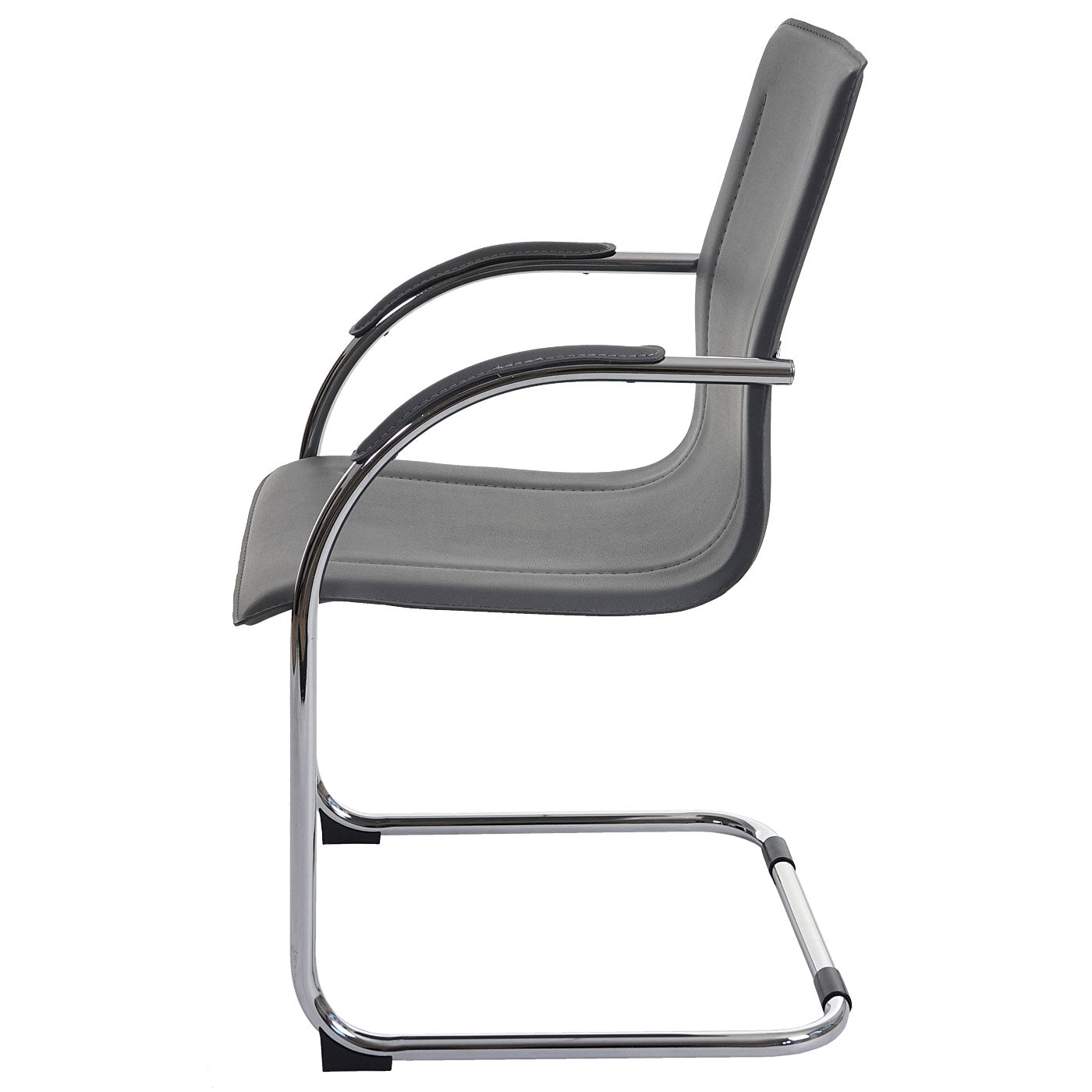 Set van 2 vergaderstoelen Samara, bezoekersstoel sledemodel ~ grijs