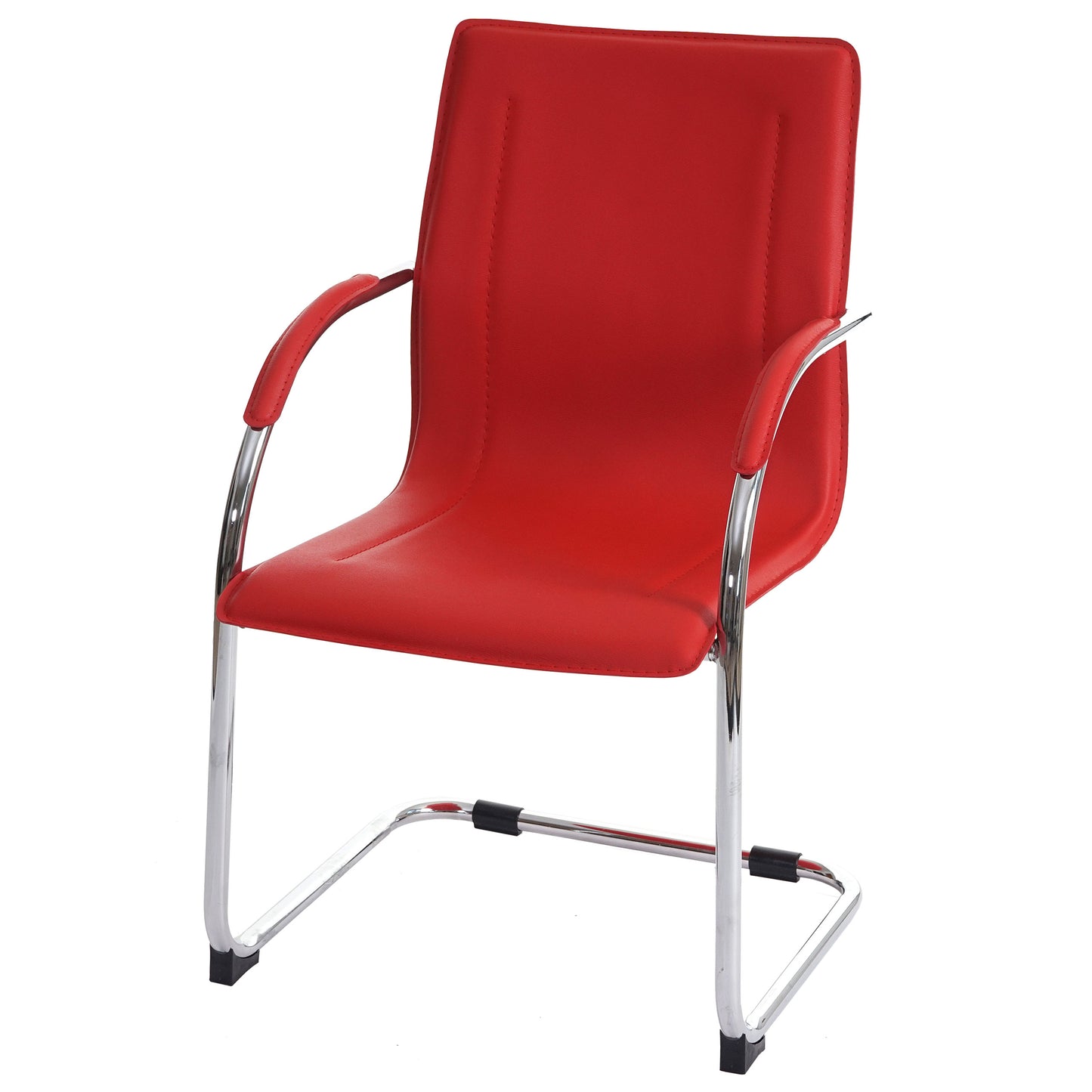 Set van 2 vergaderstoelen Samara, bezoekersstoel sledemodel ~ rood